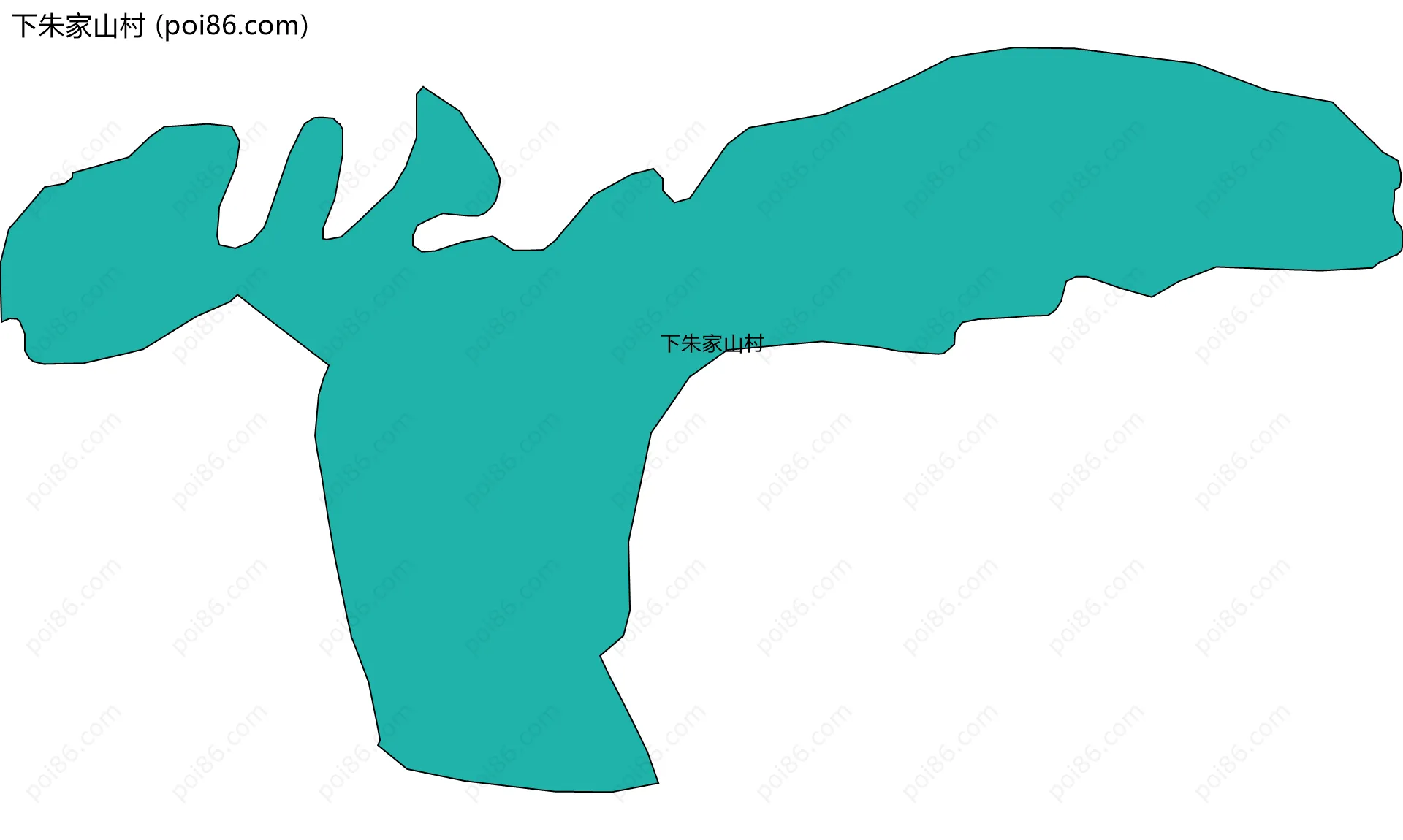 下朱家山村边界地图