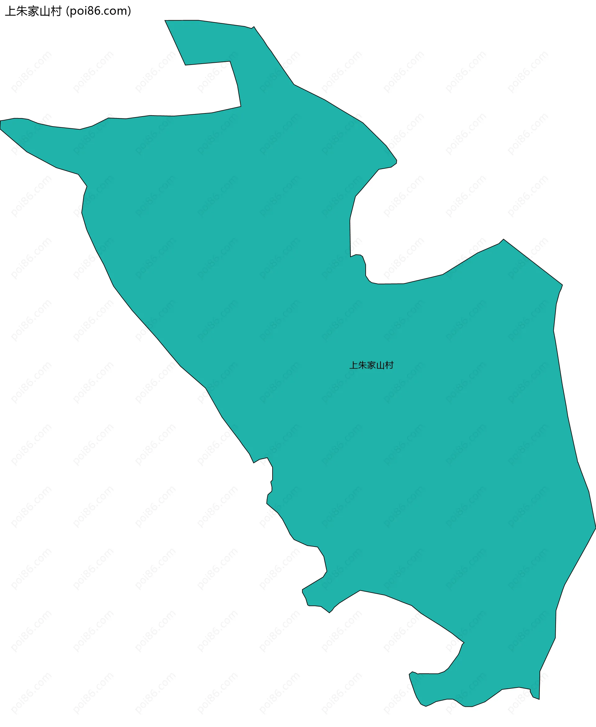 上朱家山村边界地图