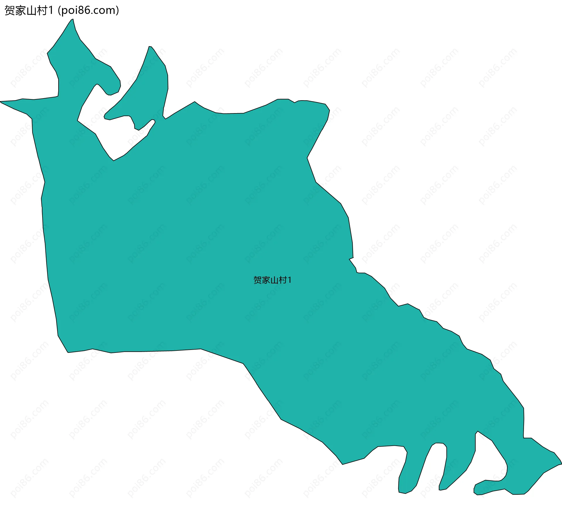 贺家山村1边界地图