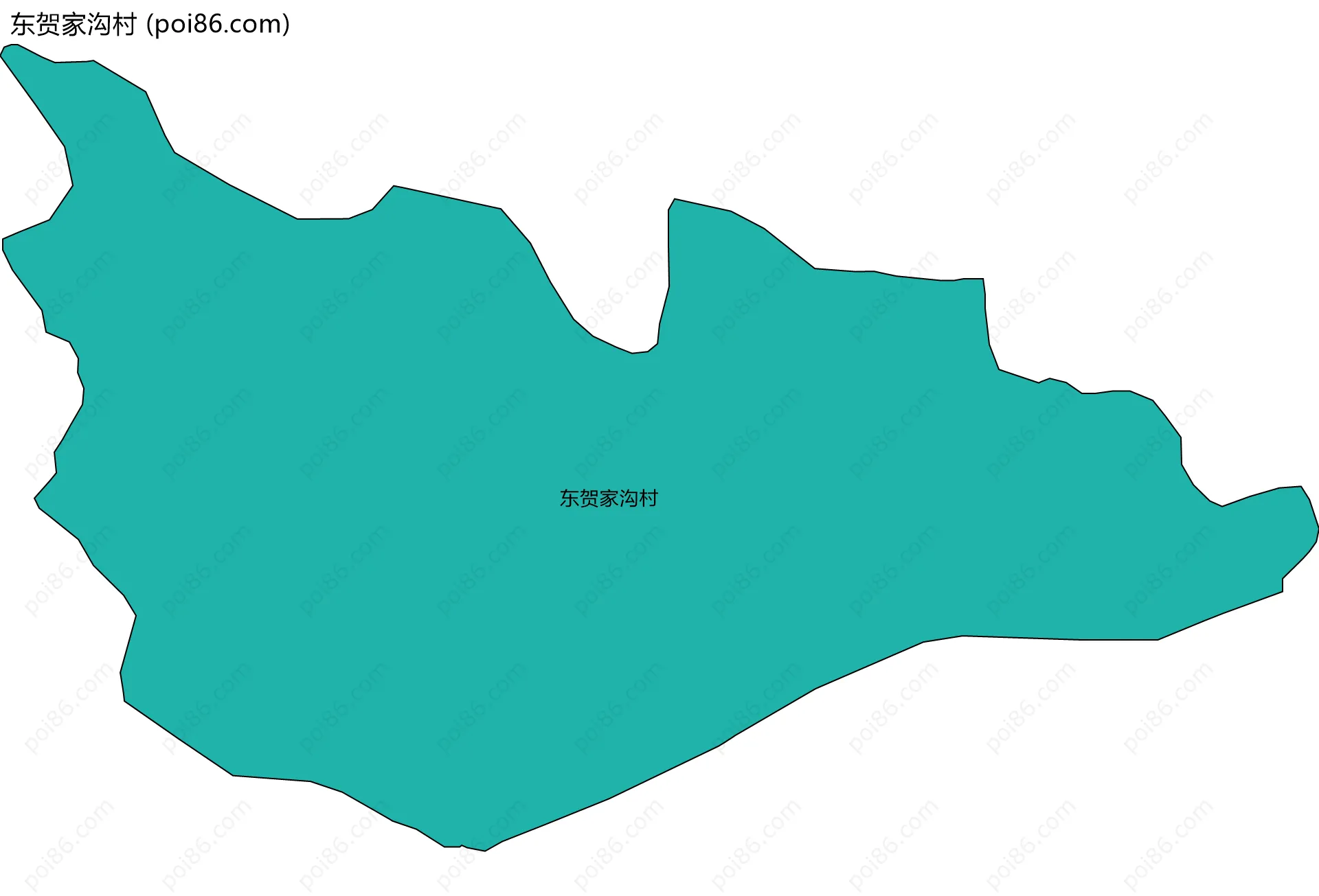 东贺家沟村边界地图
