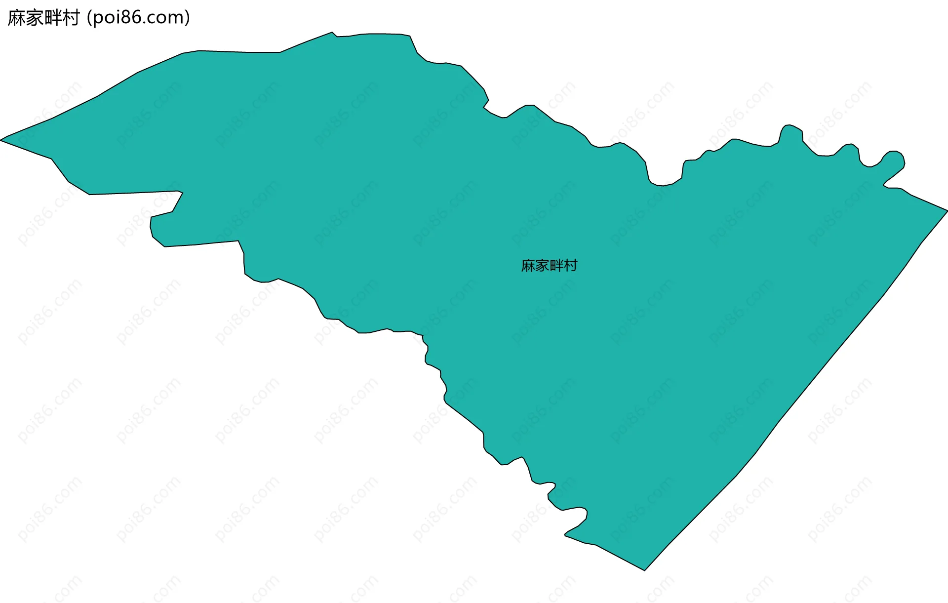 麻家畔村边界地图