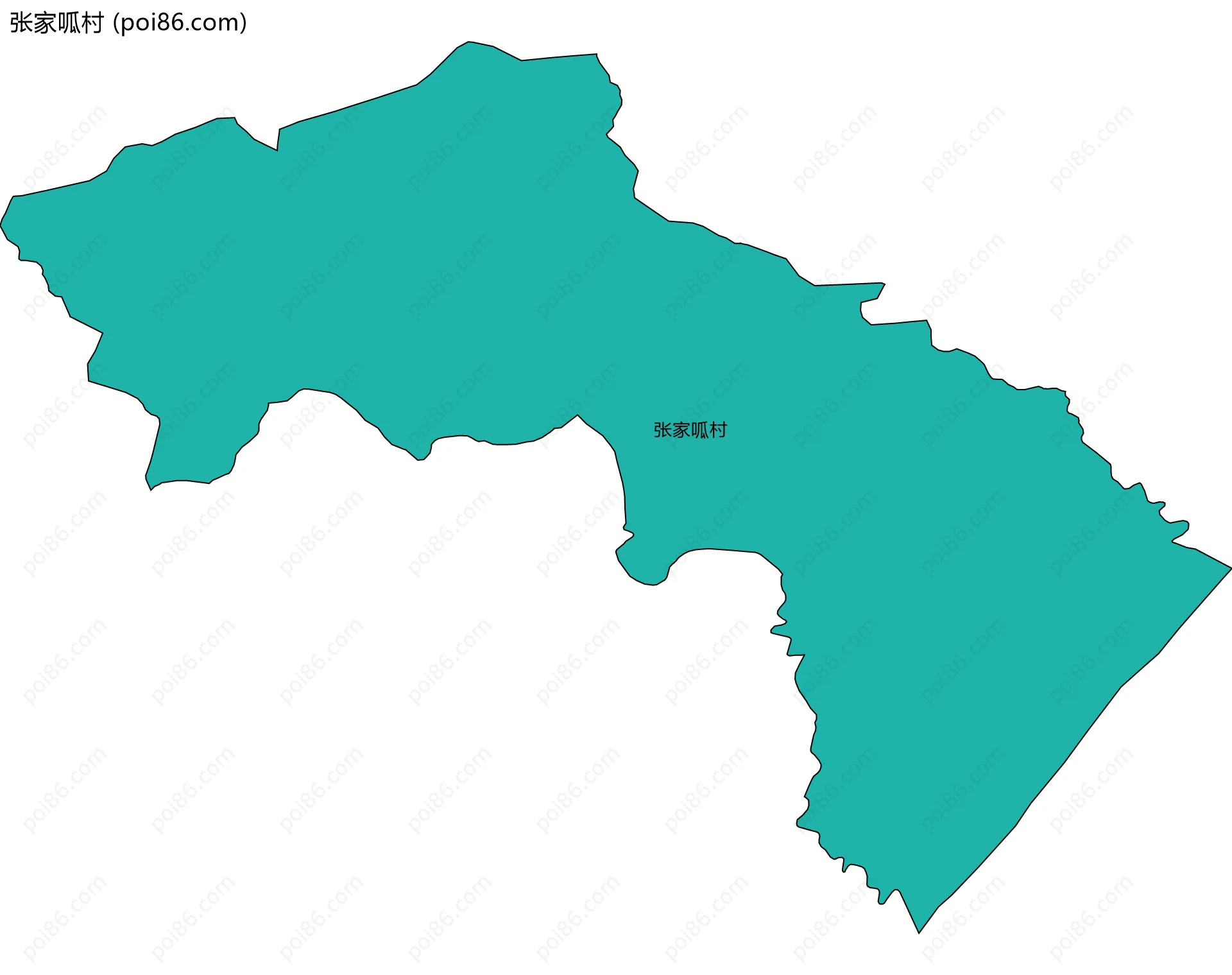 张家呱村边界地图