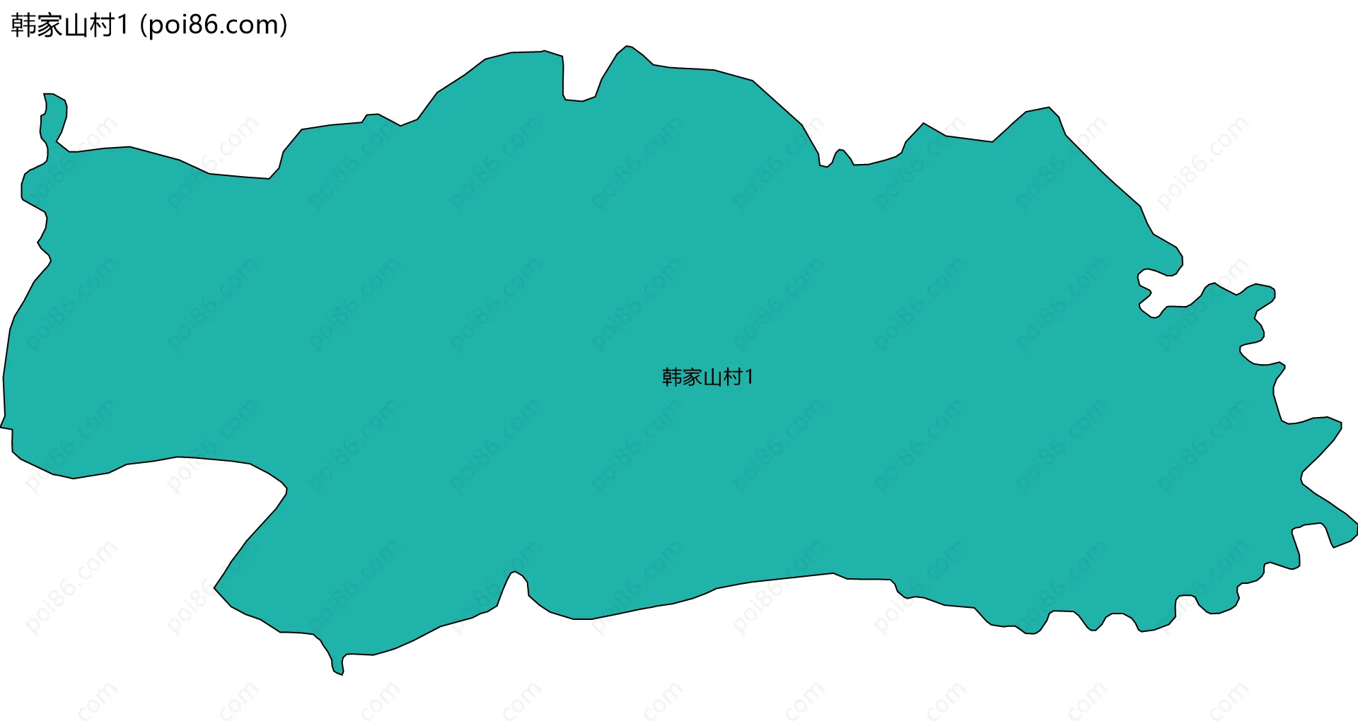 韩家山村1边界地图