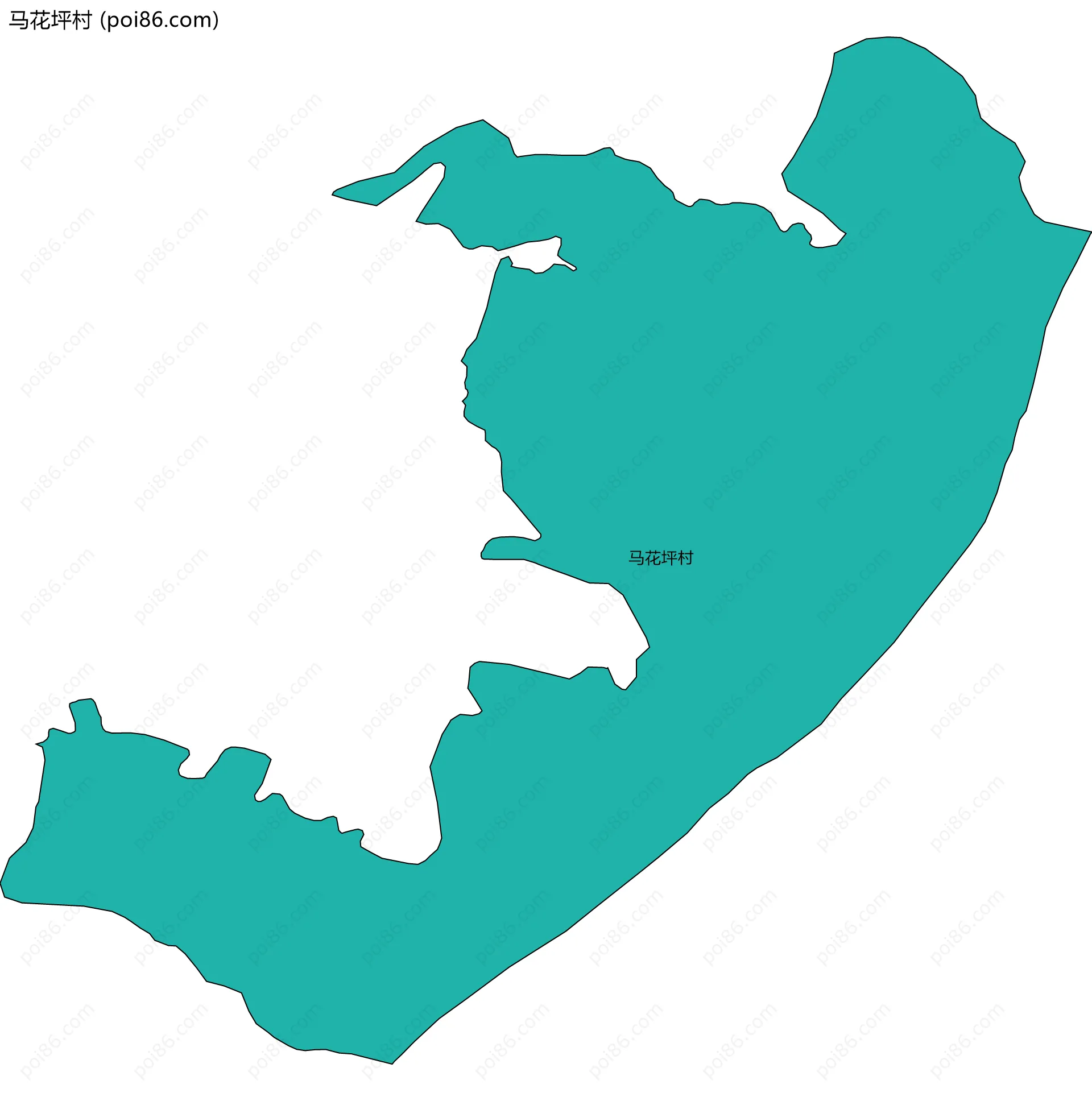 马花坪村边界地图