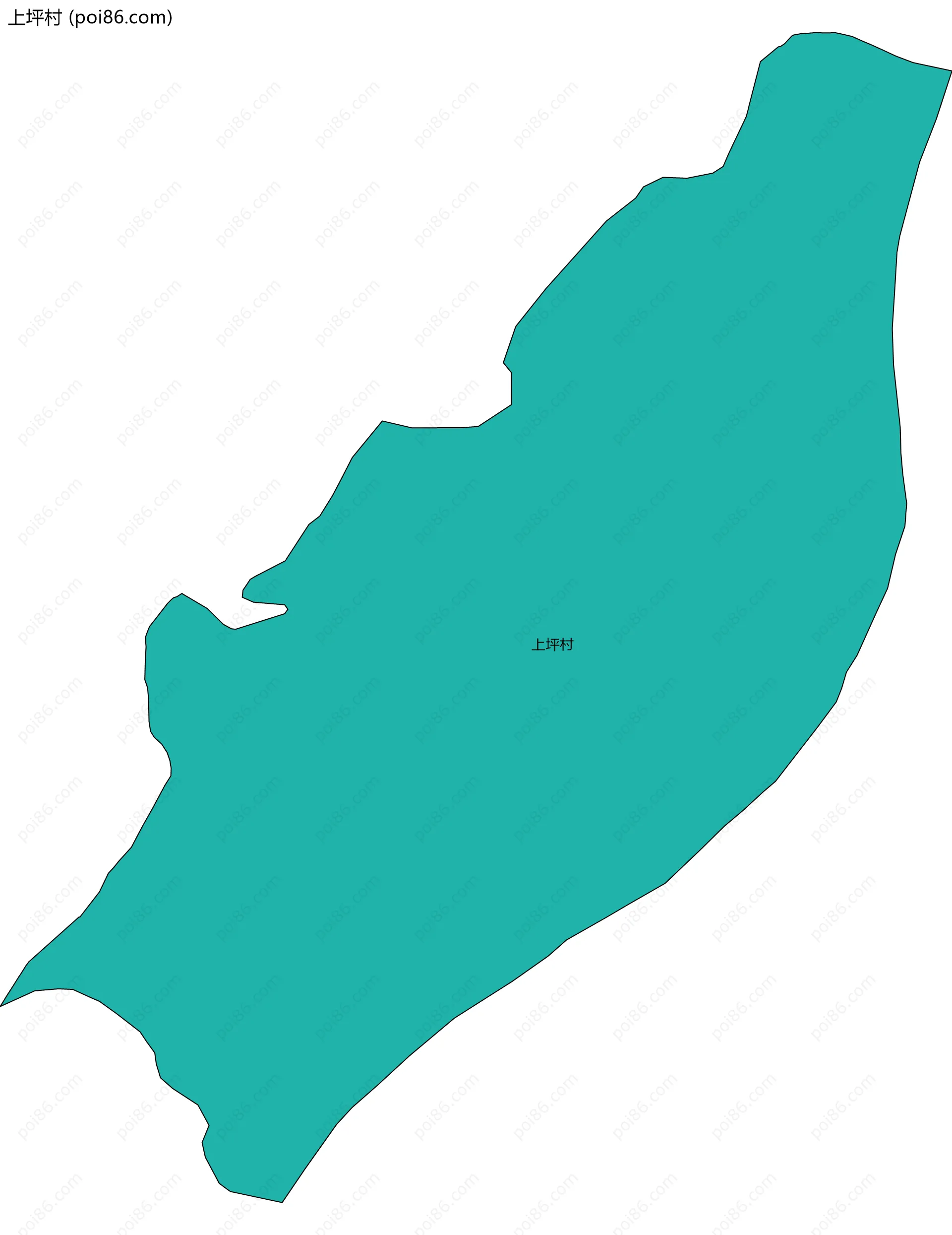 上坪村边界地图