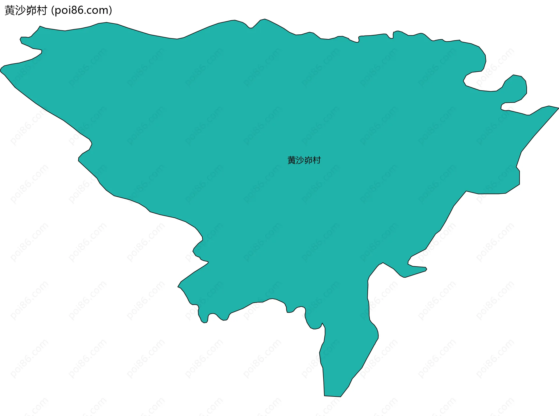 黄沙峁村边界地图