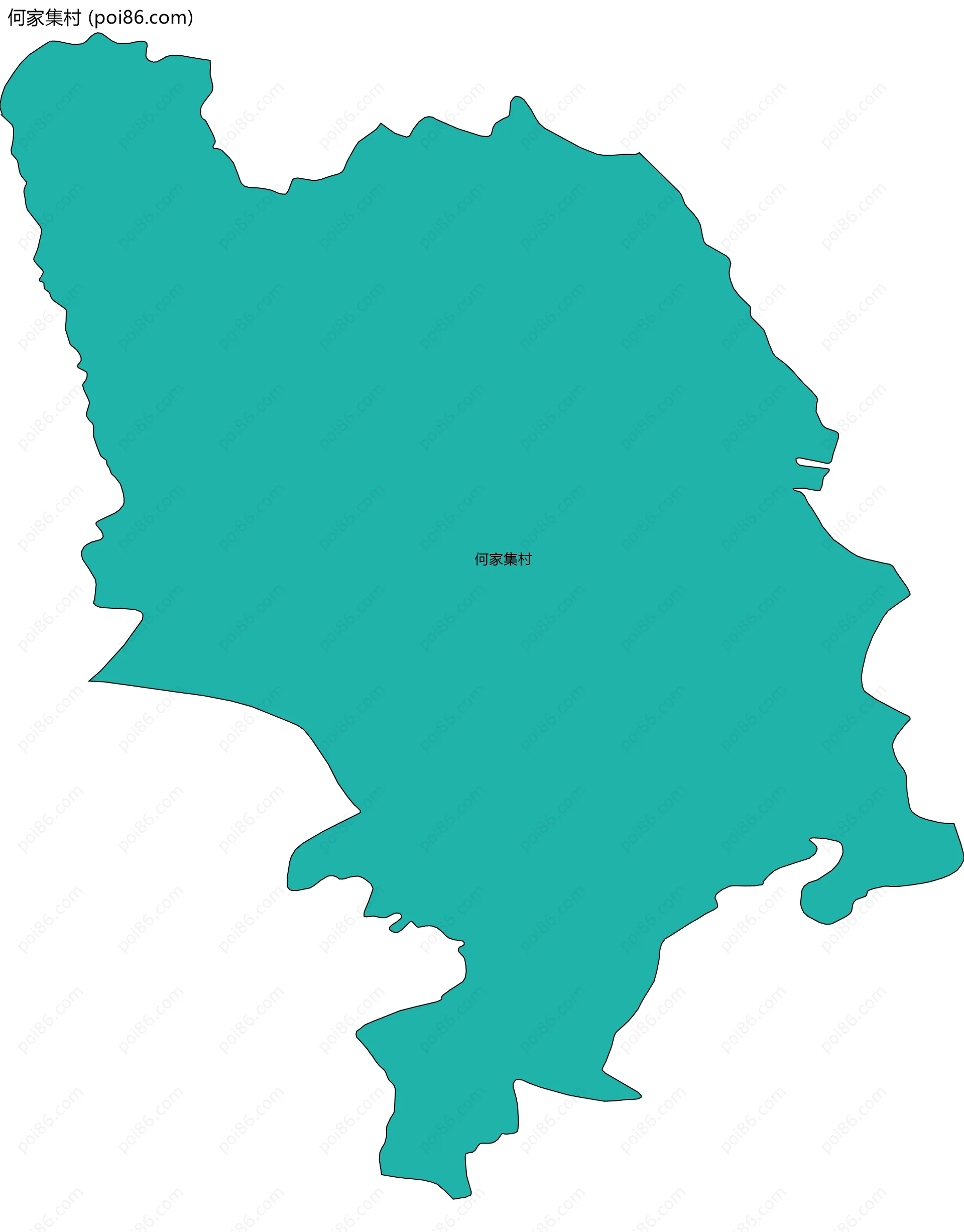 何家集村边界地图