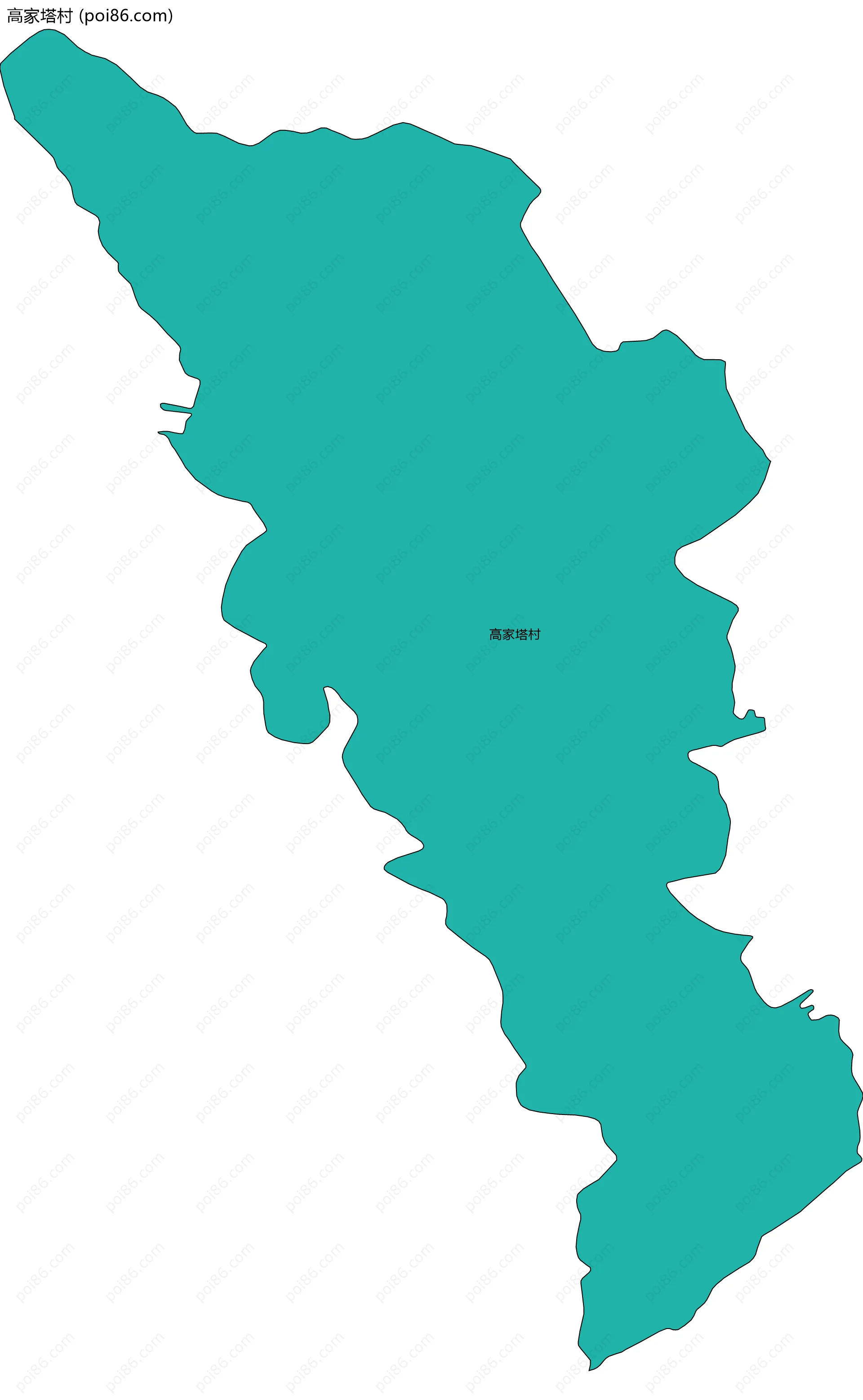 高家塔村边界地图