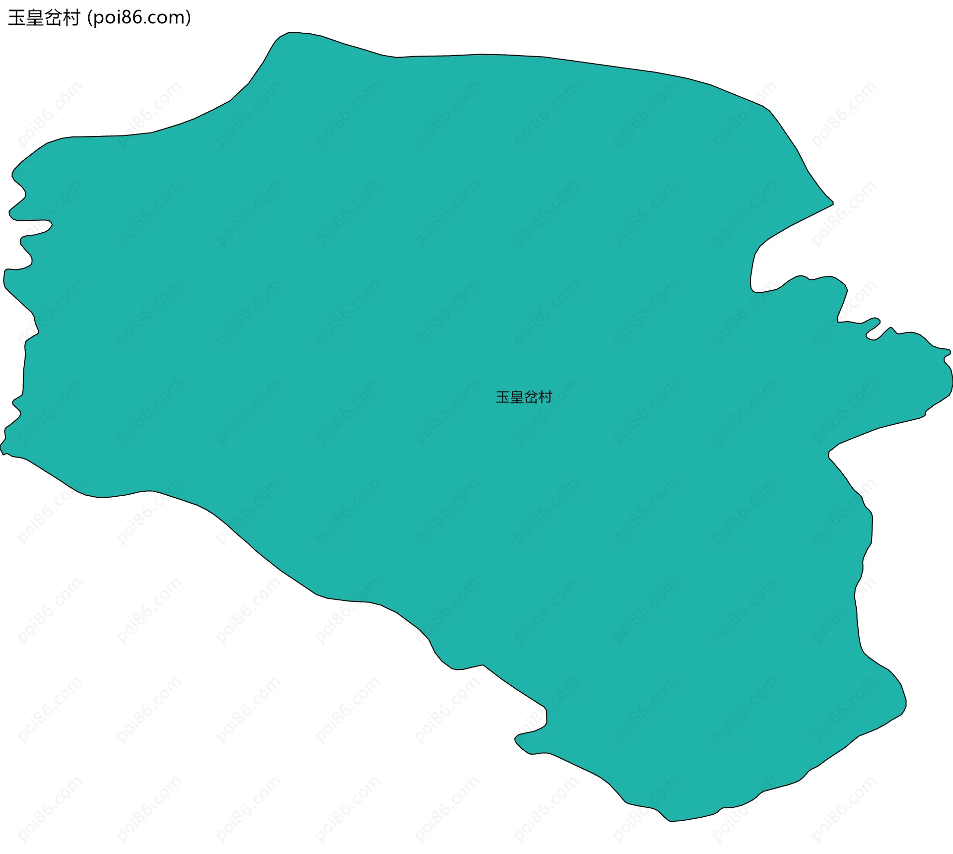 玉皇岔村边界地图