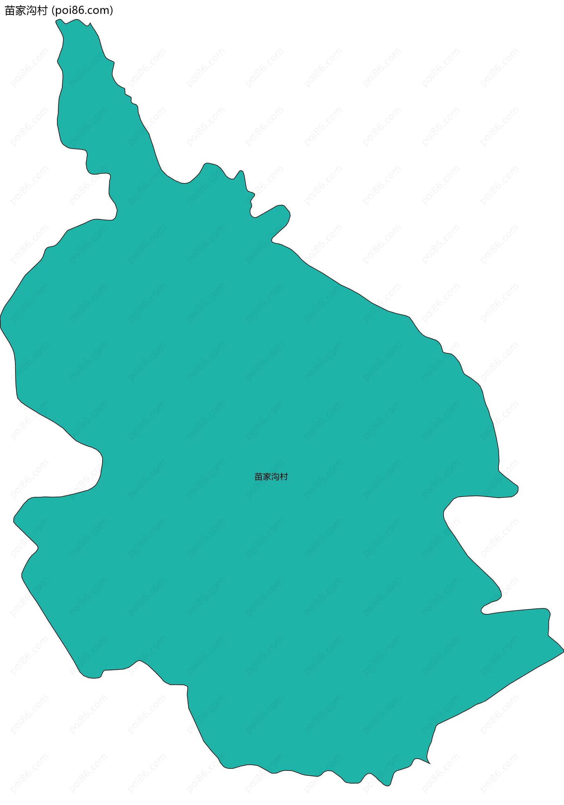 苗家沟村边界地图