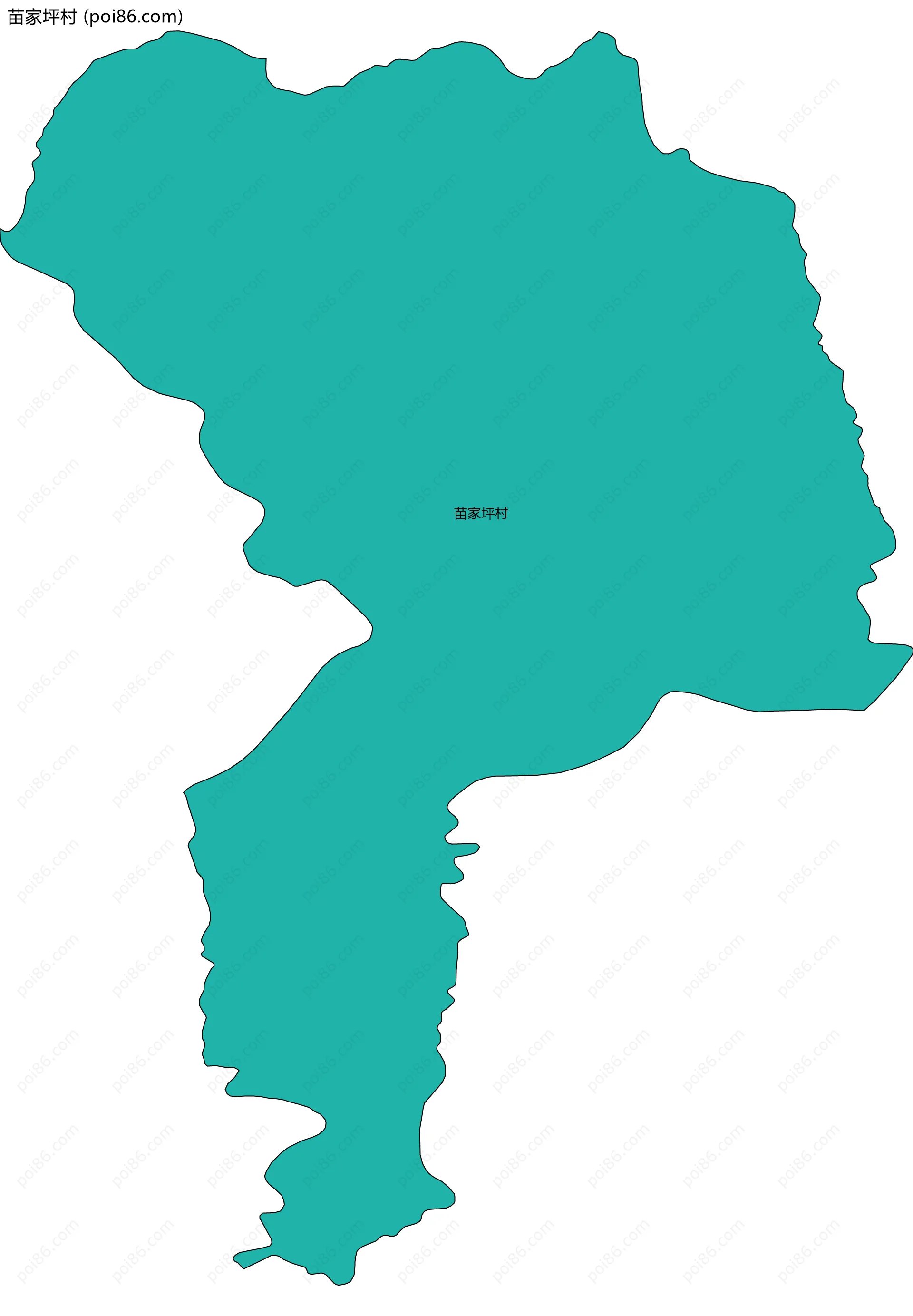 苗家坪村边界地图