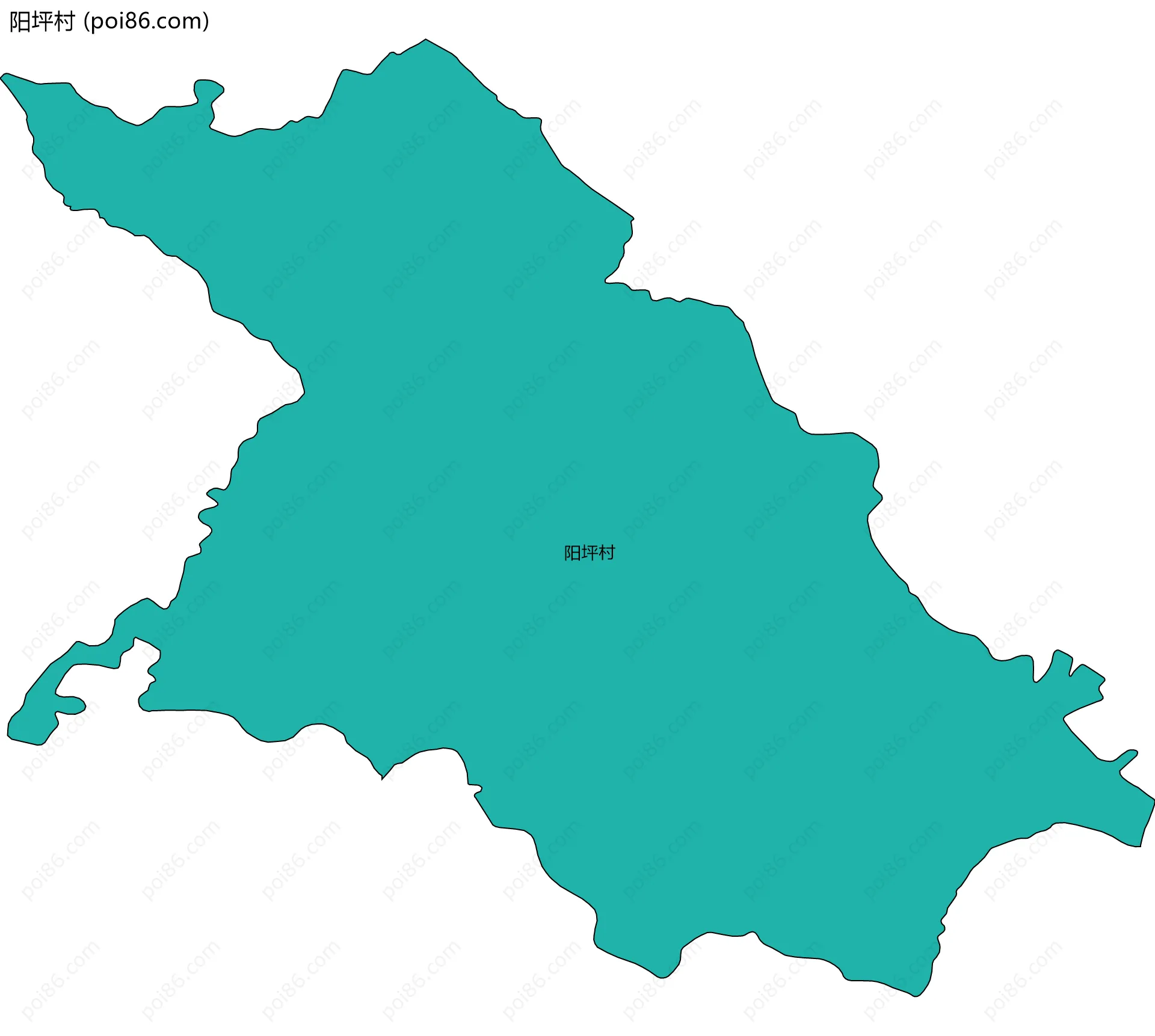 阳坪村边界地图