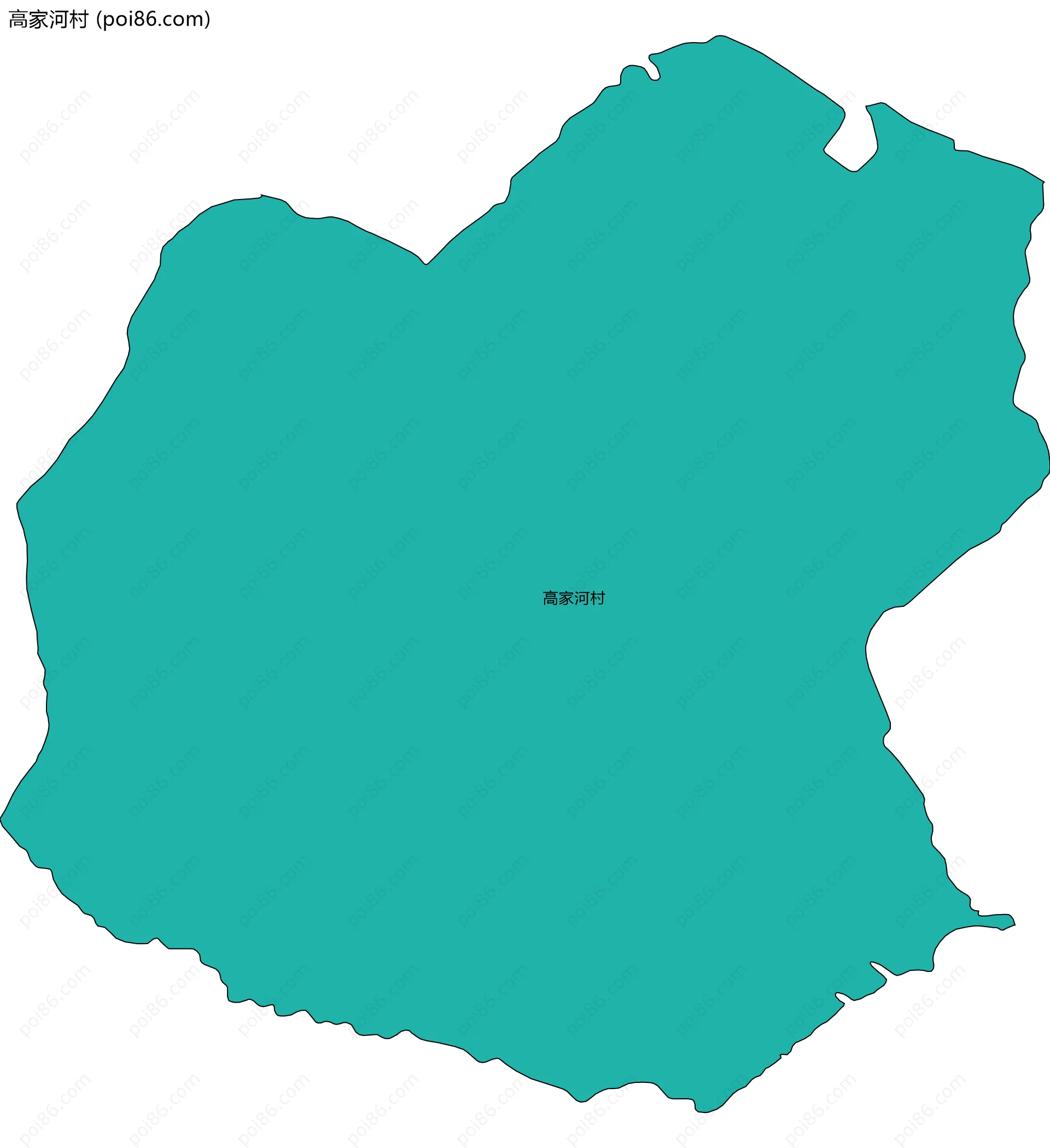 高家河村边界地图