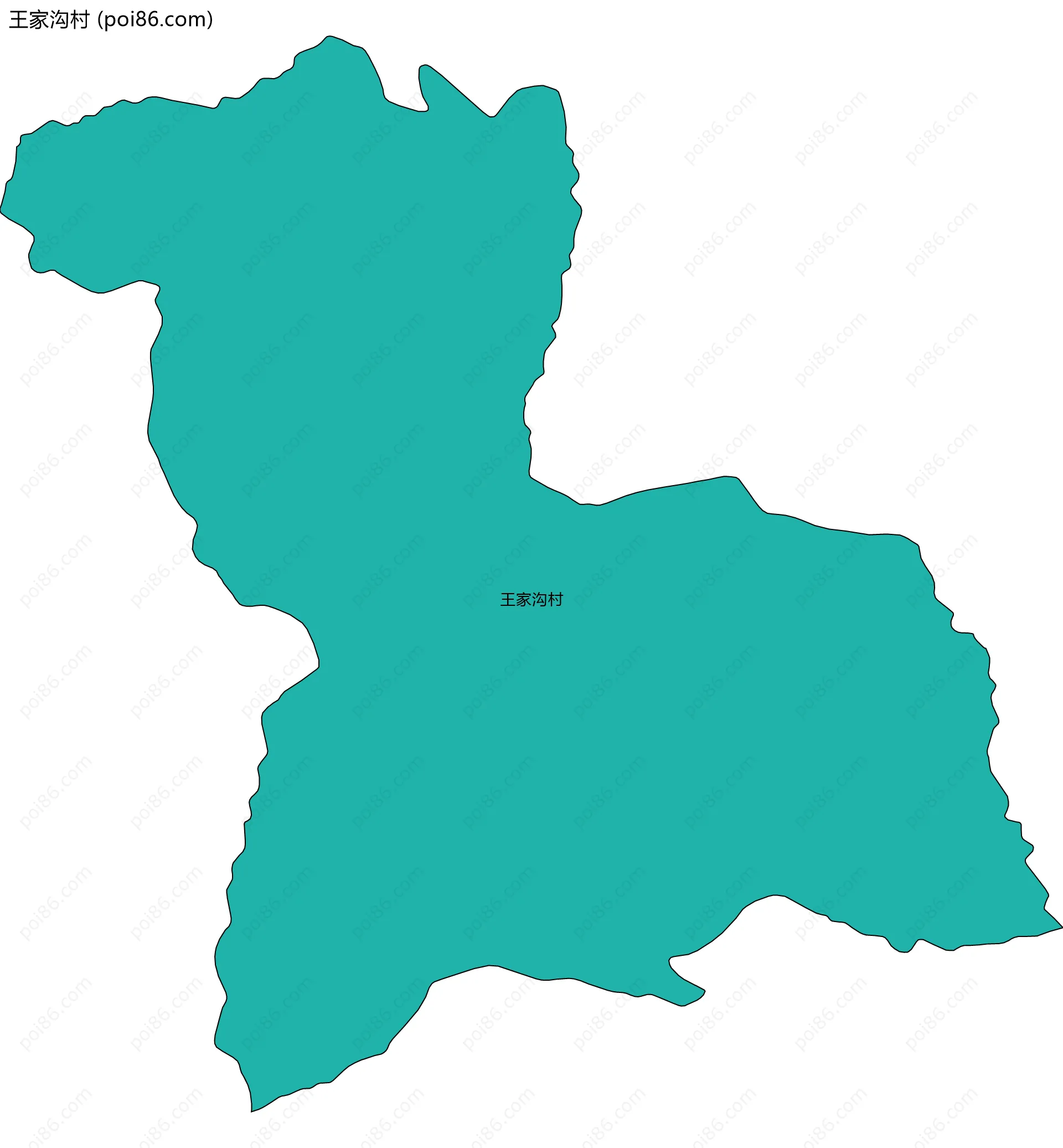 王家沟村边界地图