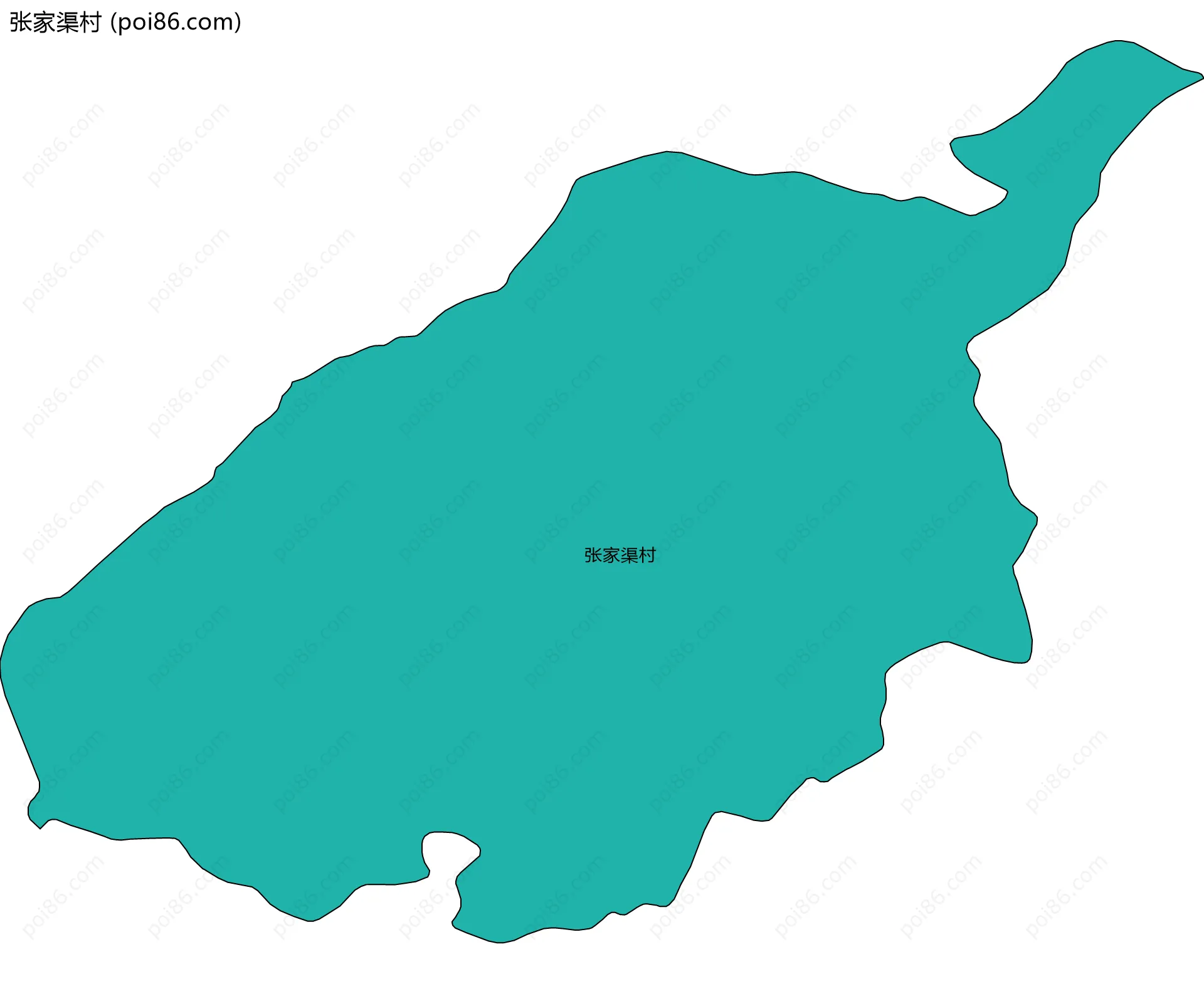 张家渠村边界地图