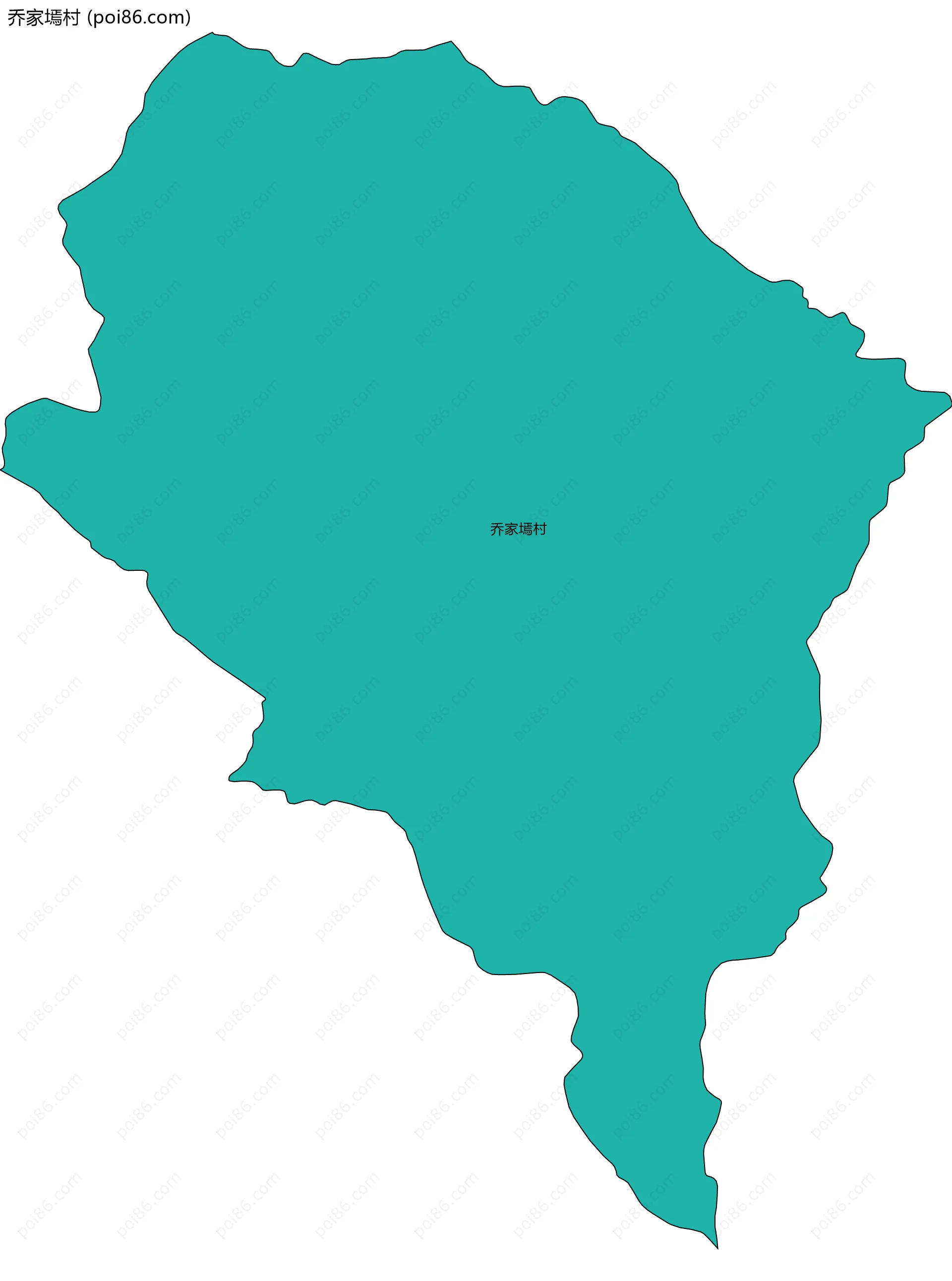 乔家墕村边界地图