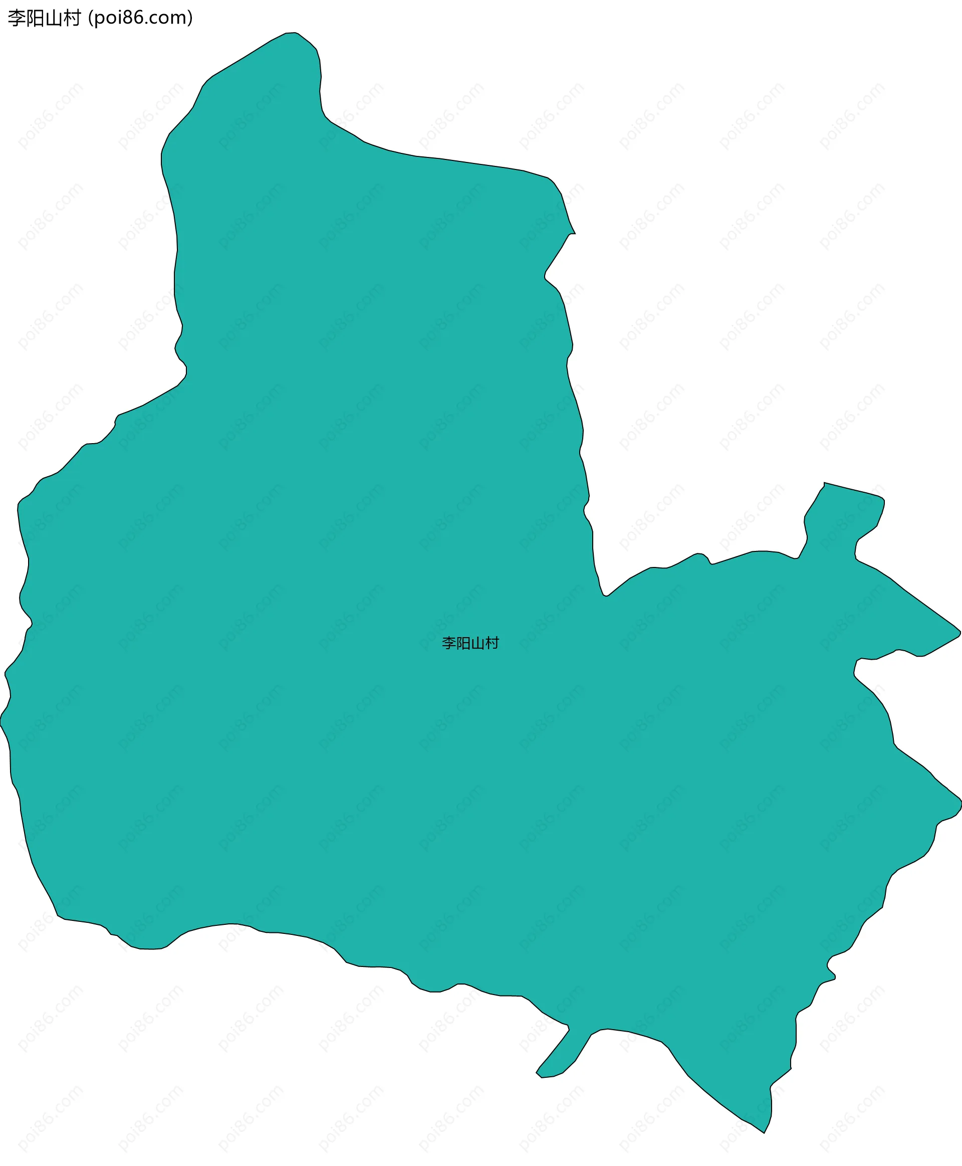李阳山村边界地图