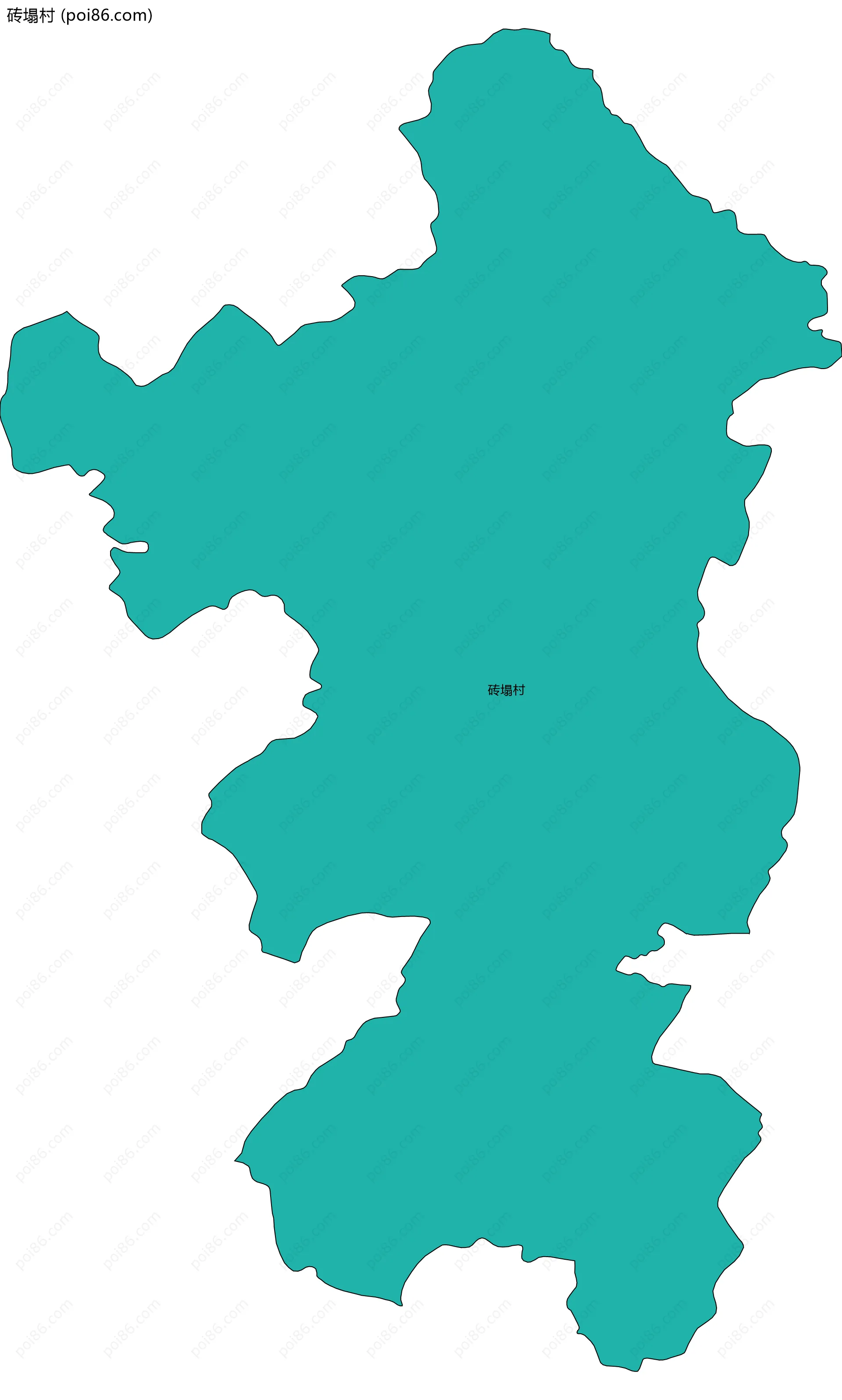 砖塌村边界地图