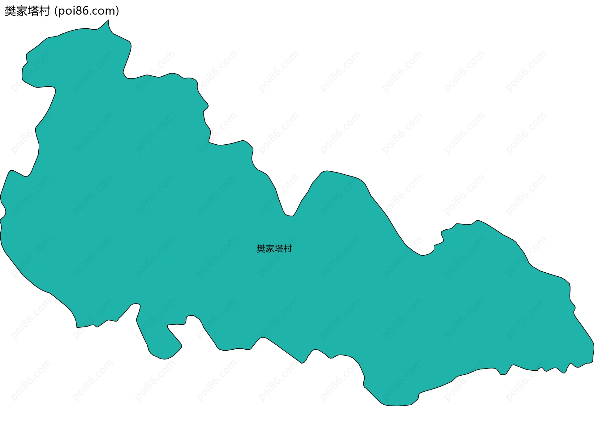 樊家塔村边界地图