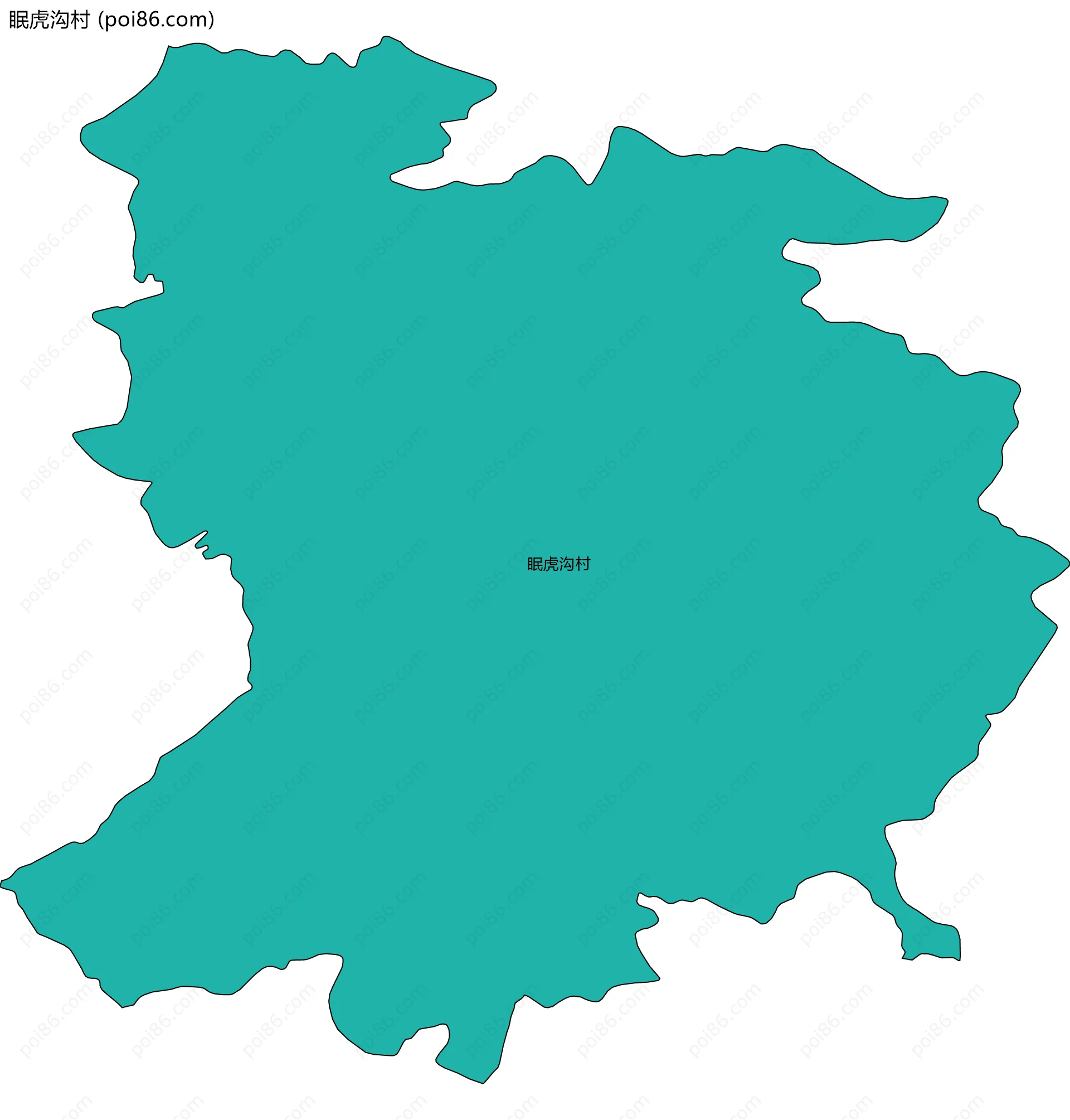 眠虎沟村边界地图