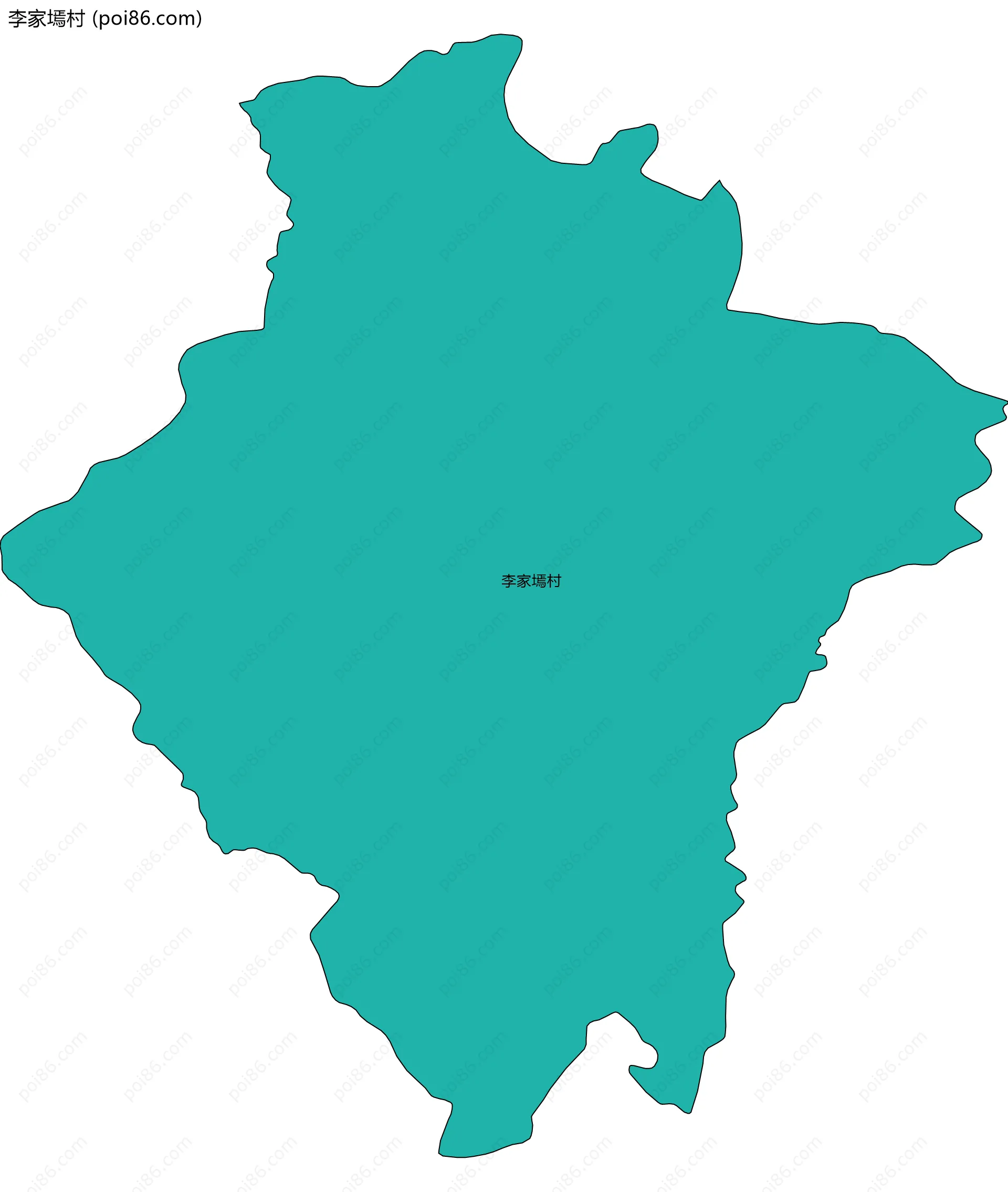 李家墕村边界地图