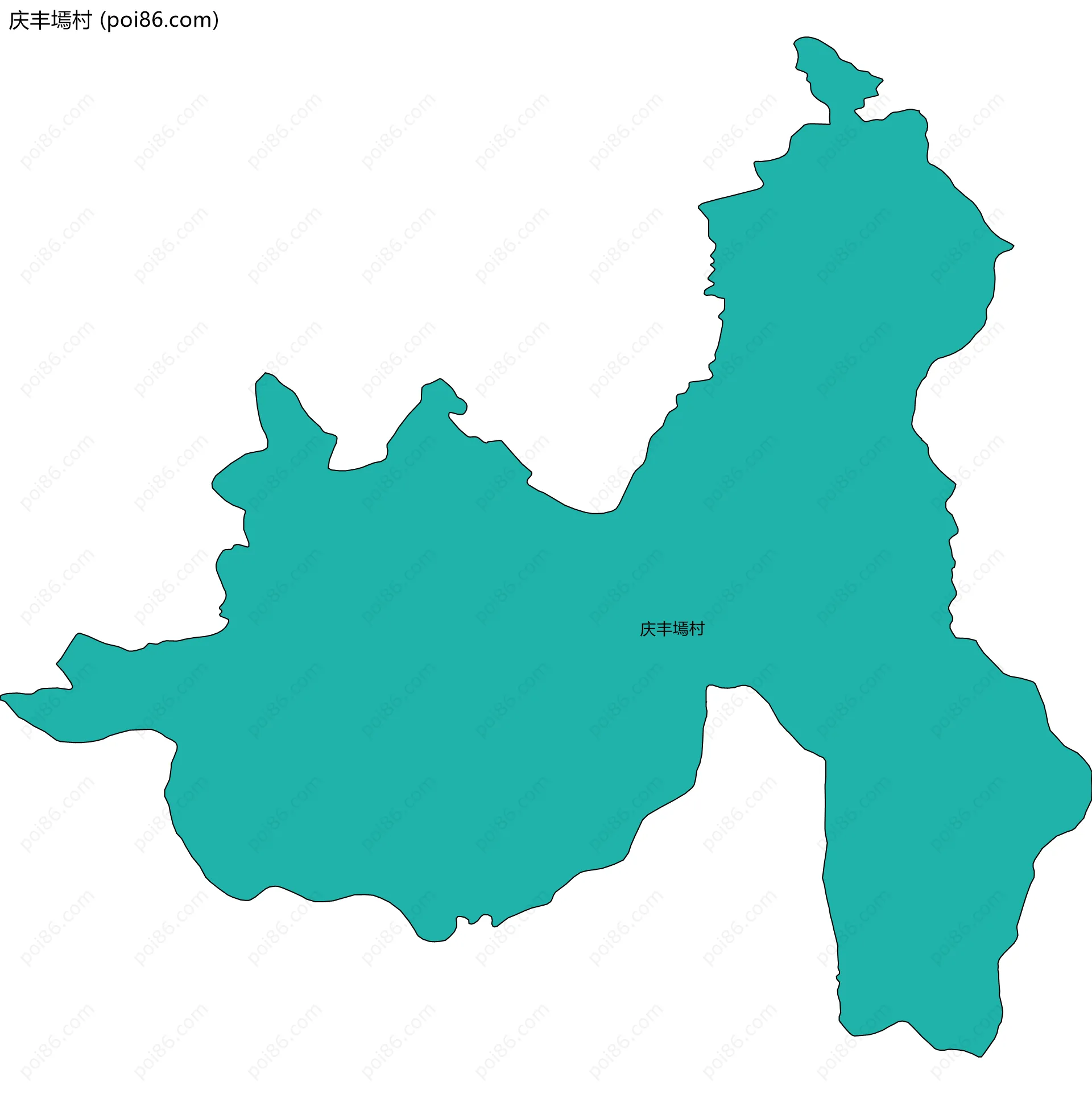 庆丰墕村边界地图