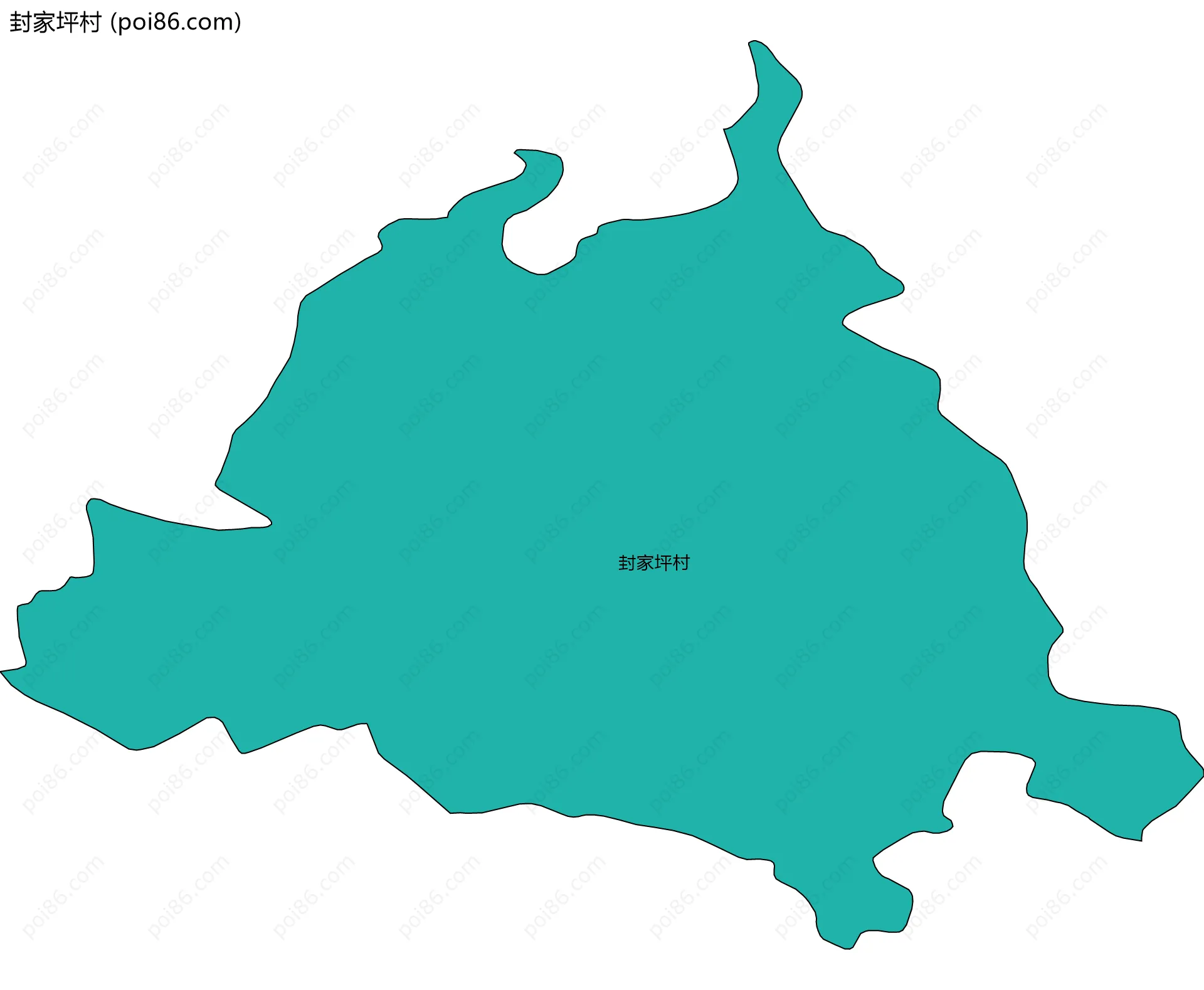 封家坪村边界地图