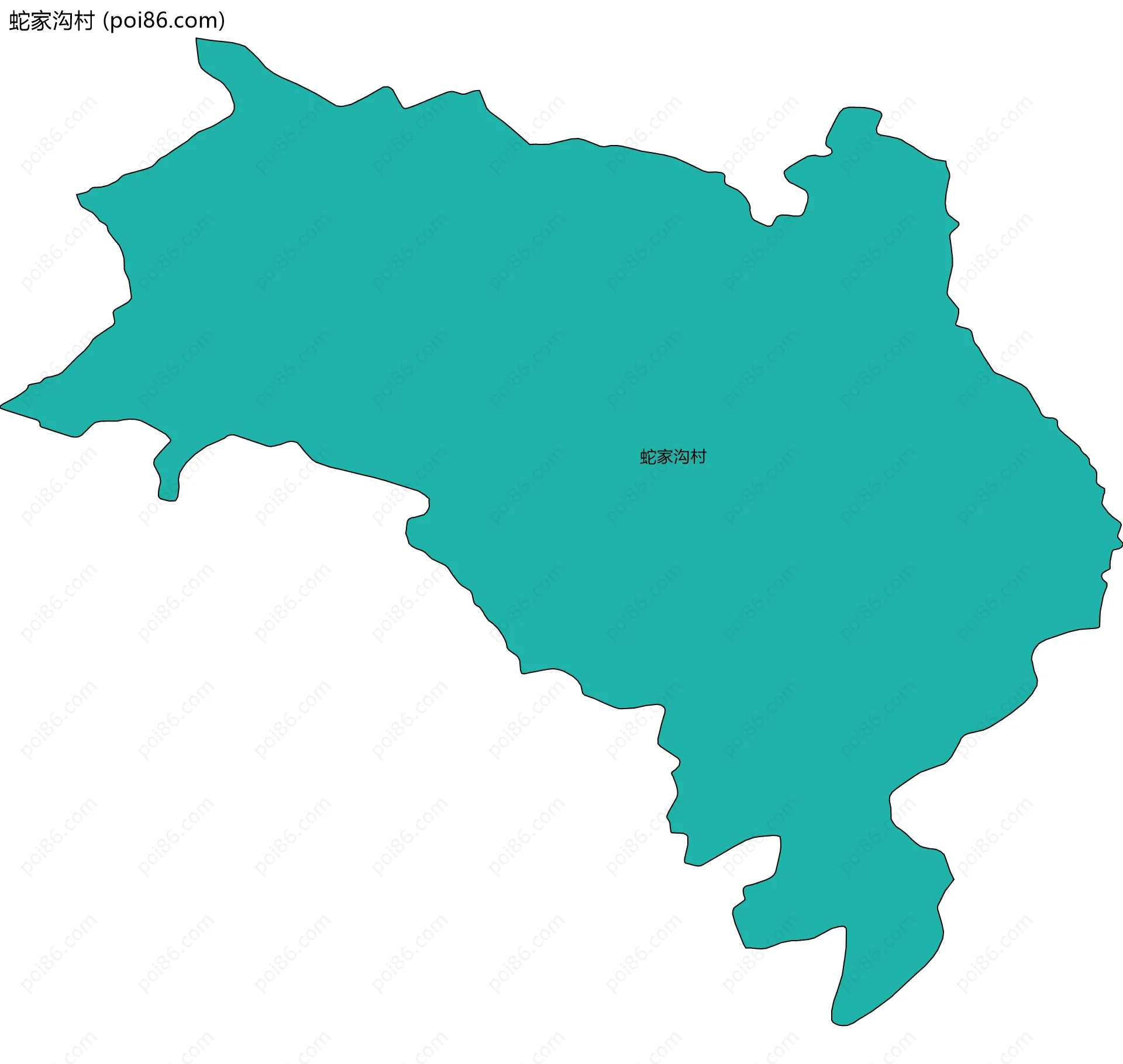 蛇家沟村边界地图