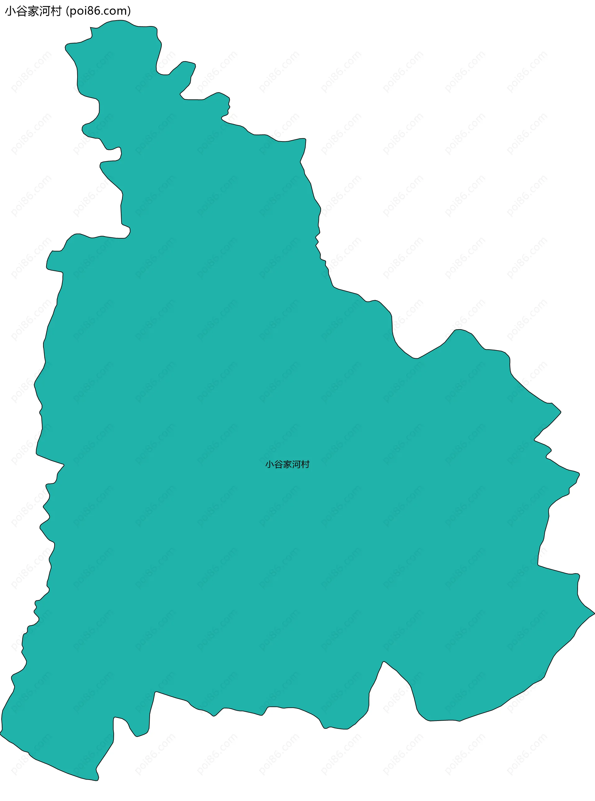 小谷家河村边界地图