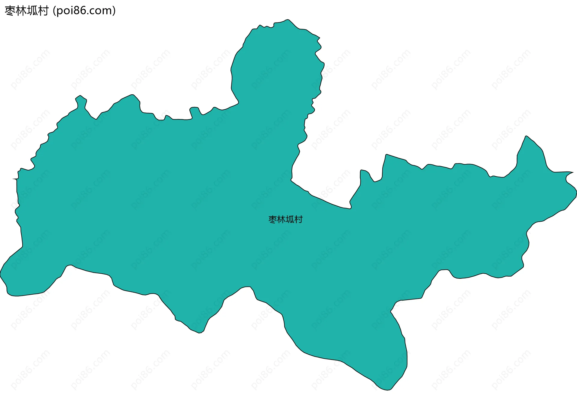 枣林坬村边界地图