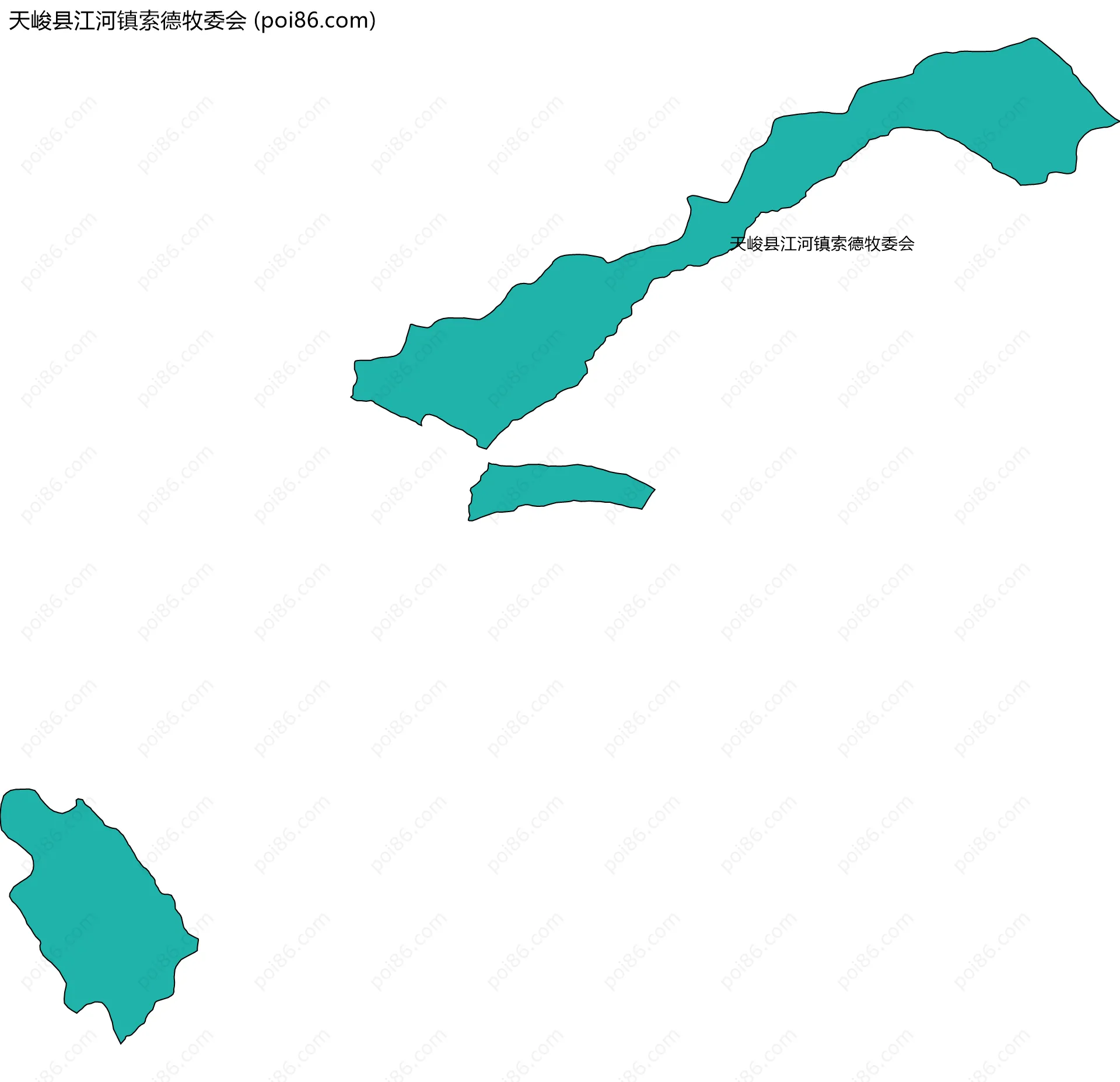 天峻县江河镇索德牧委会边界地图