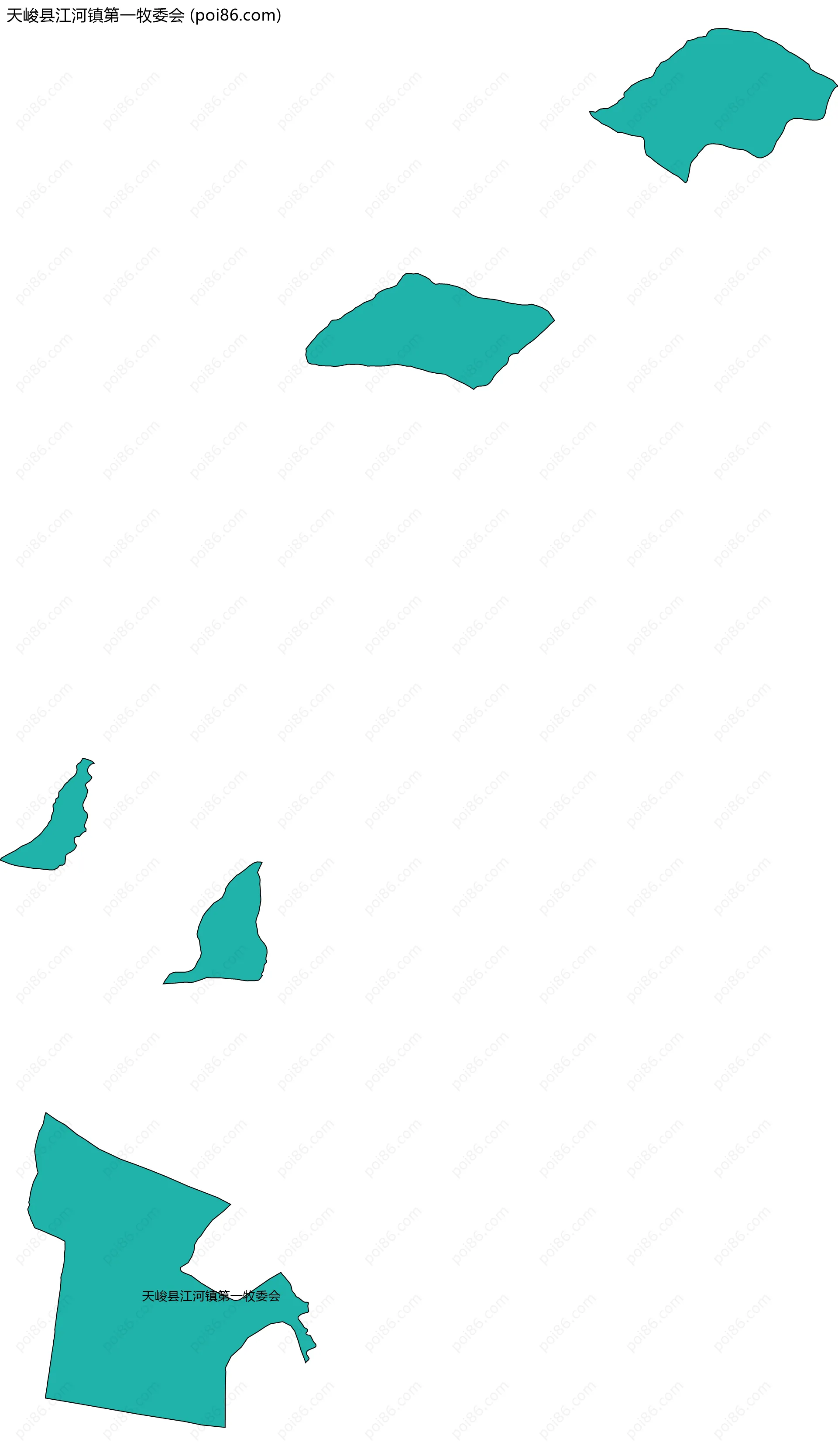 天峻县江河镇第一牧委会边界地图
