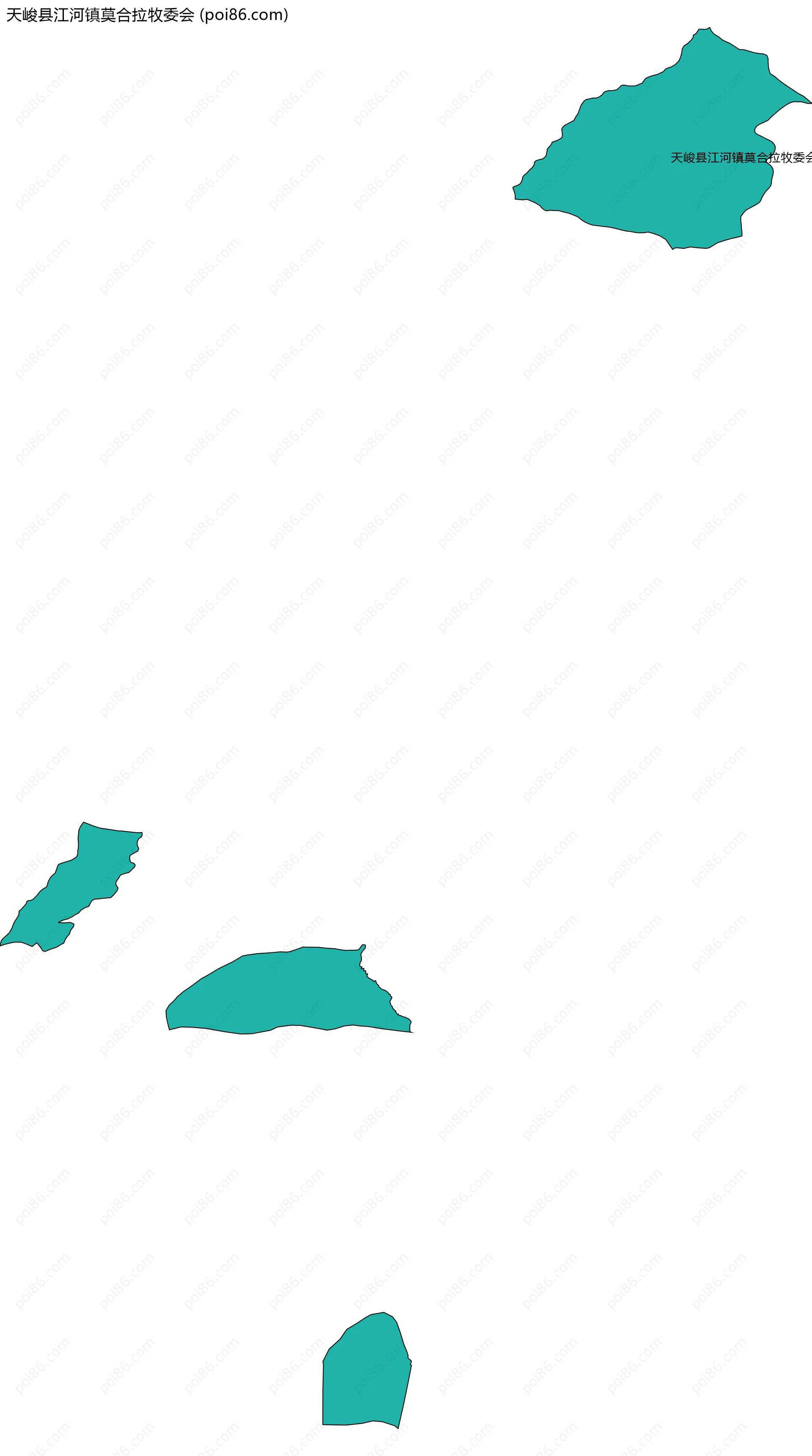 天峻县江河镇莫合拉牧委会边界地图