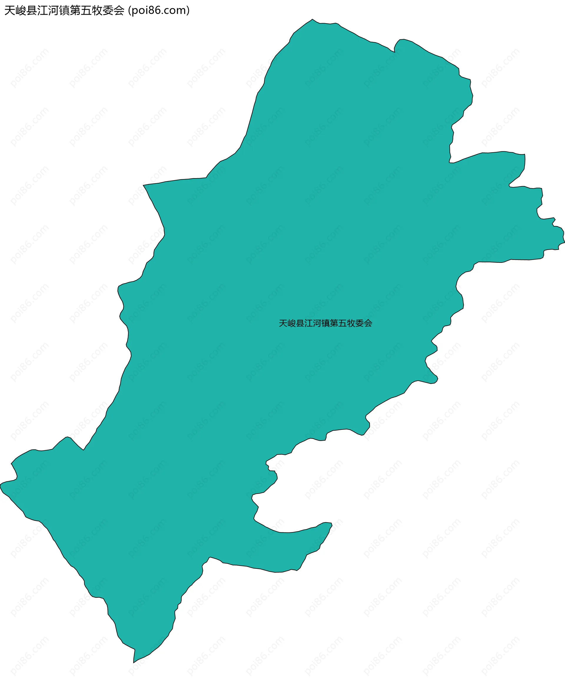 天峻县江河镇第五牧委会边界地图