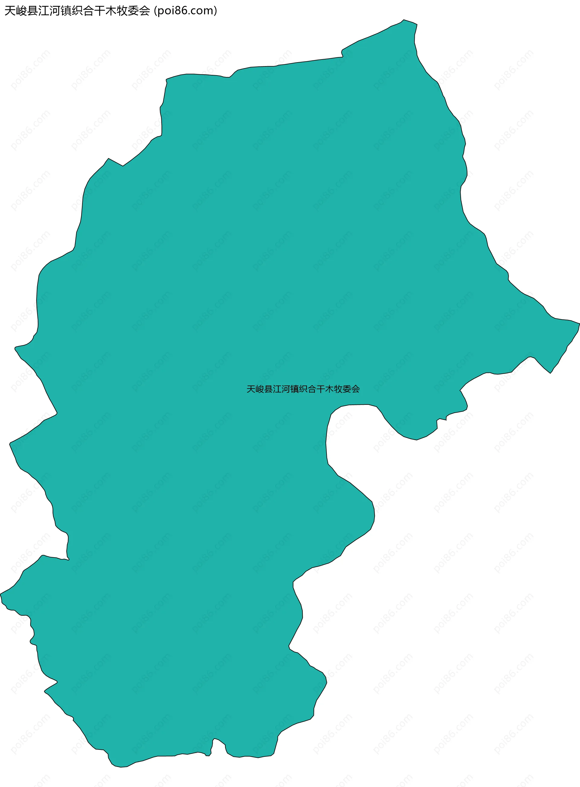 天峻县江河镇织合干木牧委会边界地图