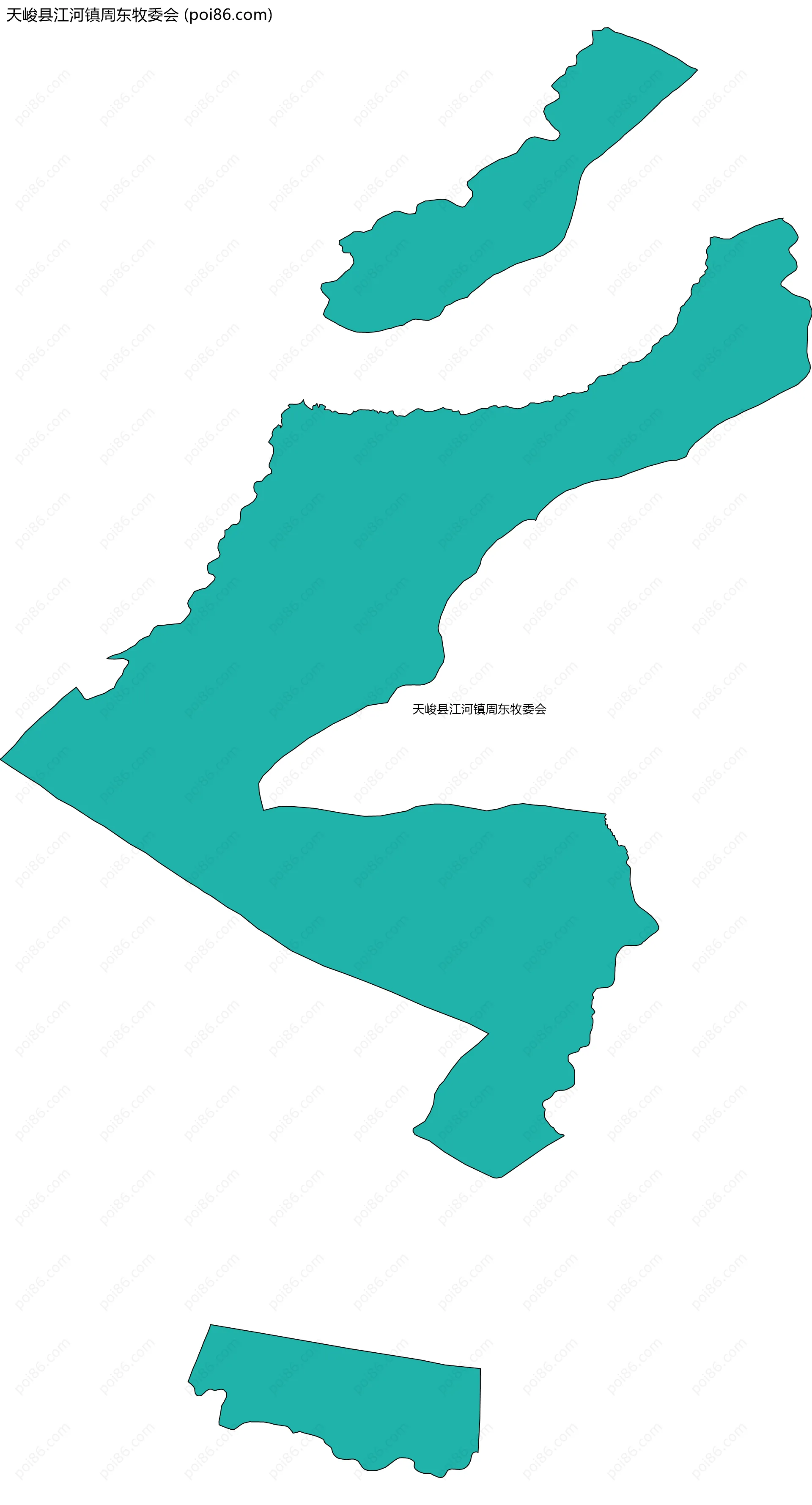天峻县江河镇周东牧委会边界地图