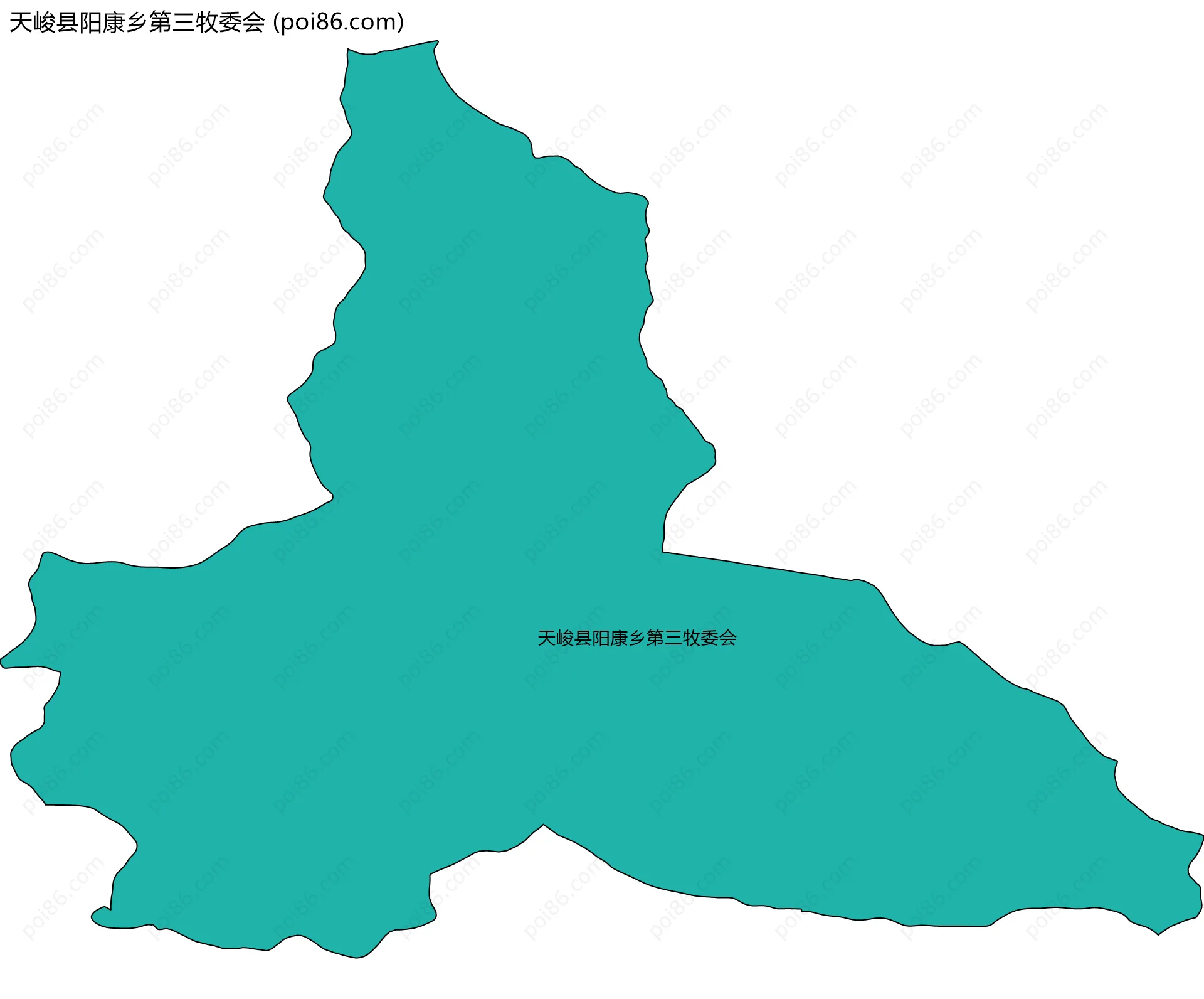 天峻县阳康乡第三牧委会边界地图