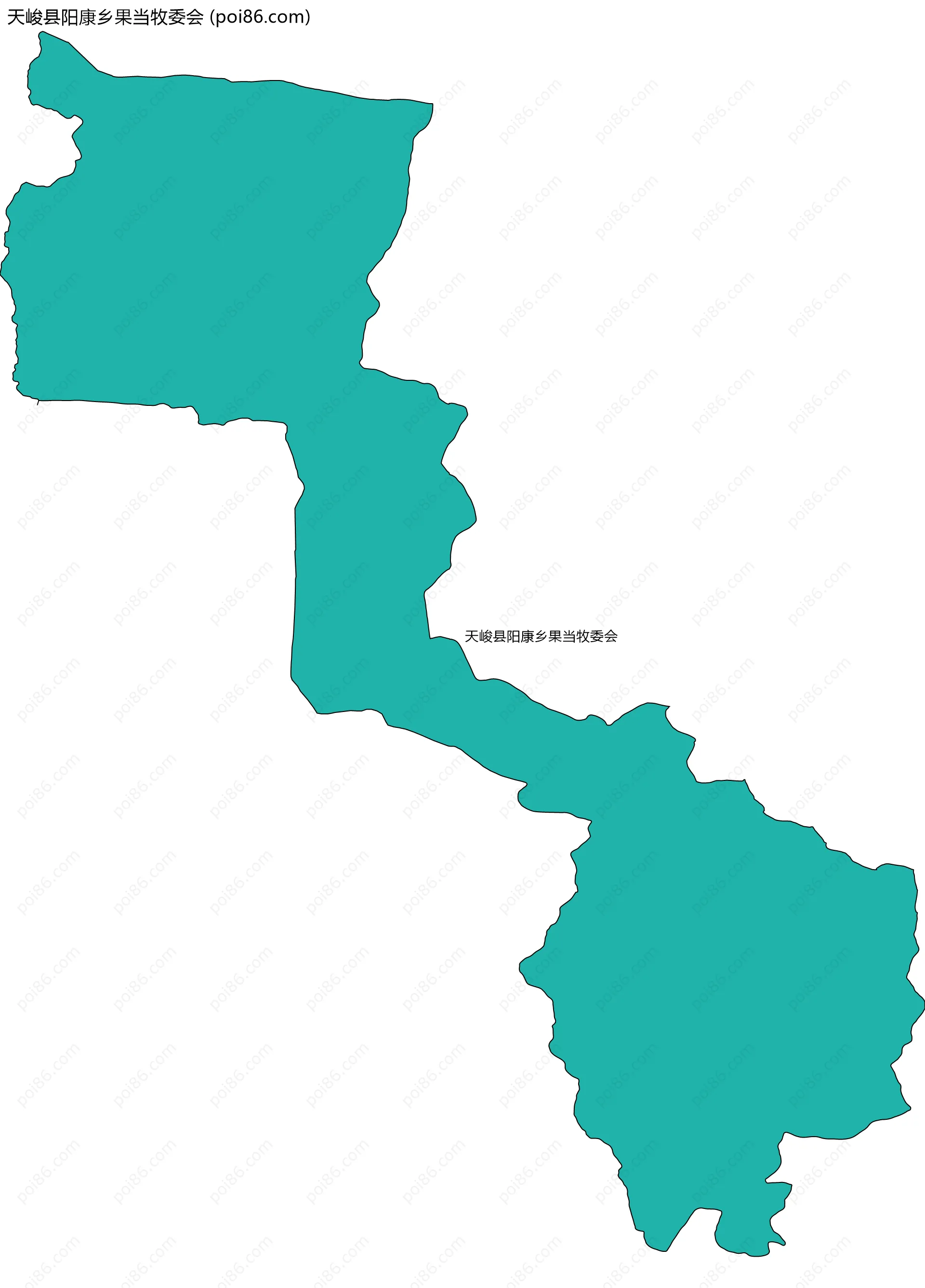 天峻县阳康乡果当牧委会边界地图