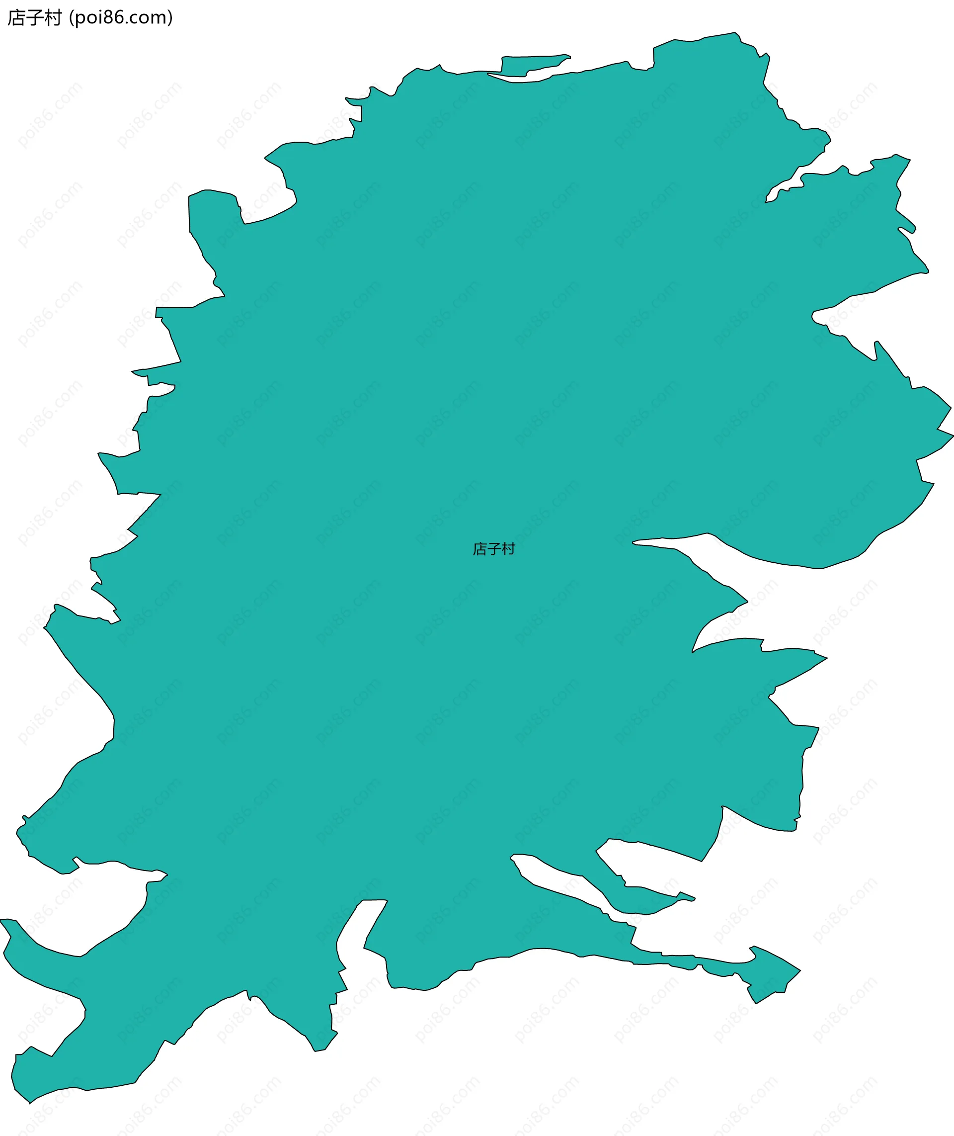店子村边界地图