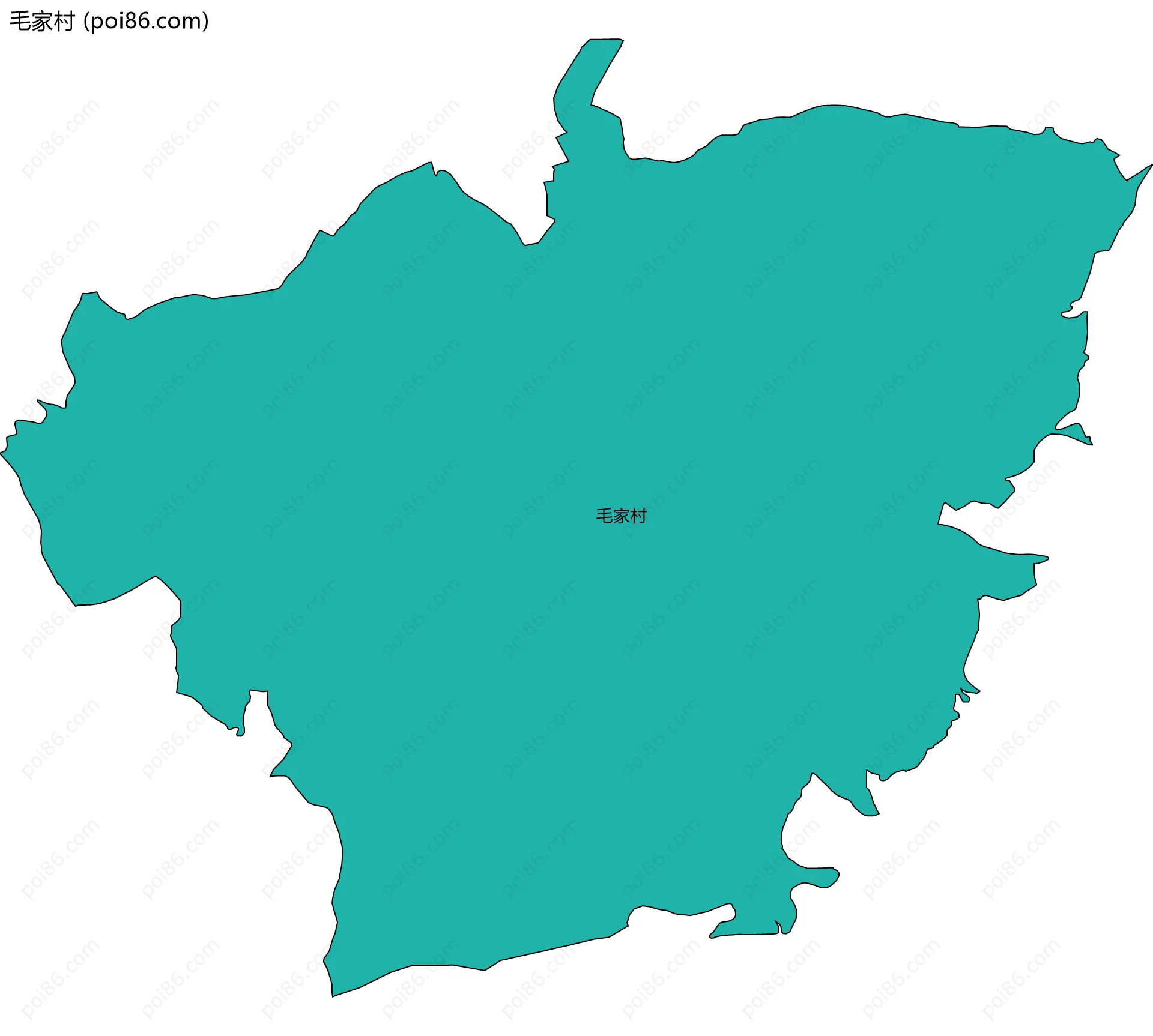 毛家村边界地图