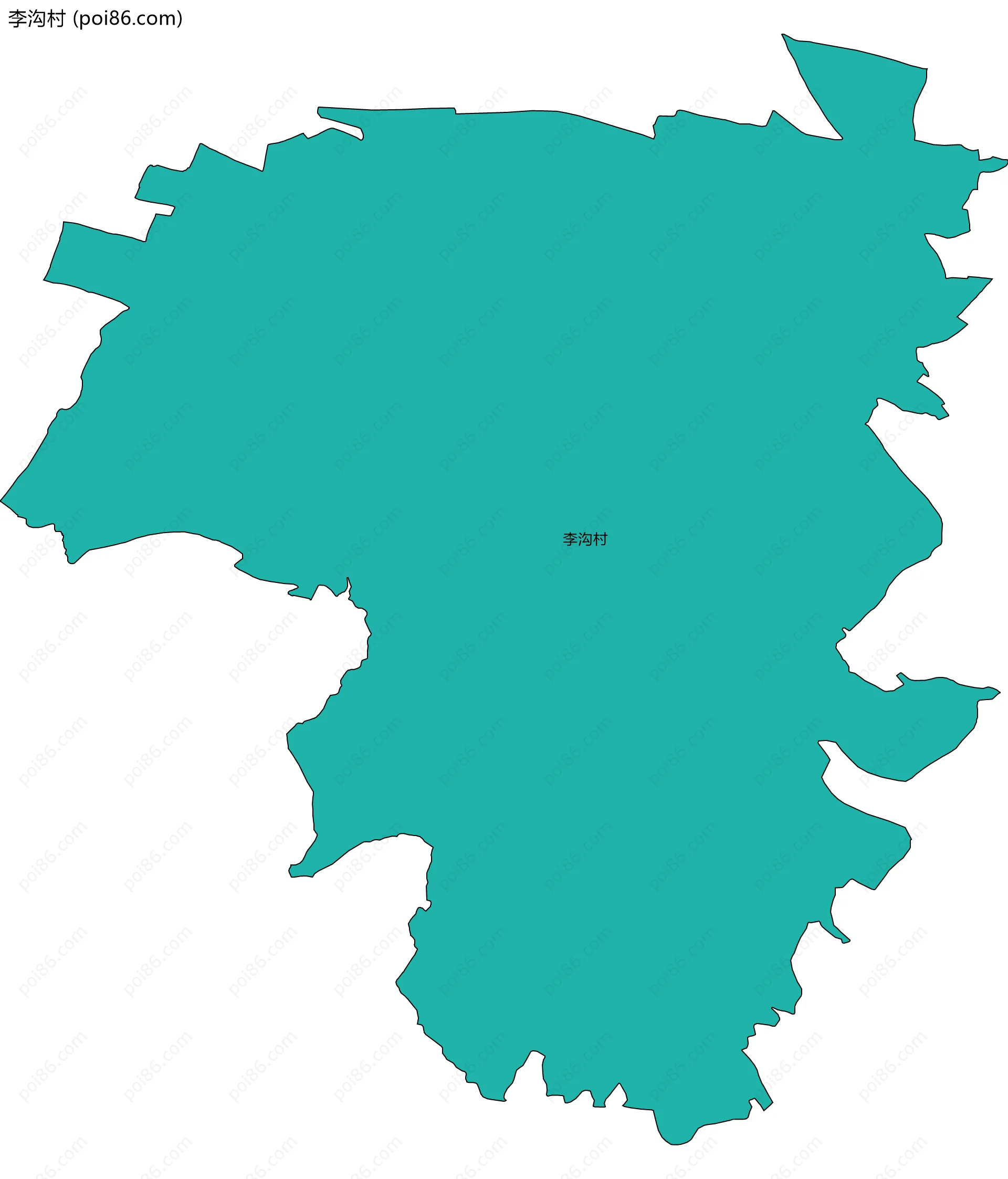 李沟村边界地图