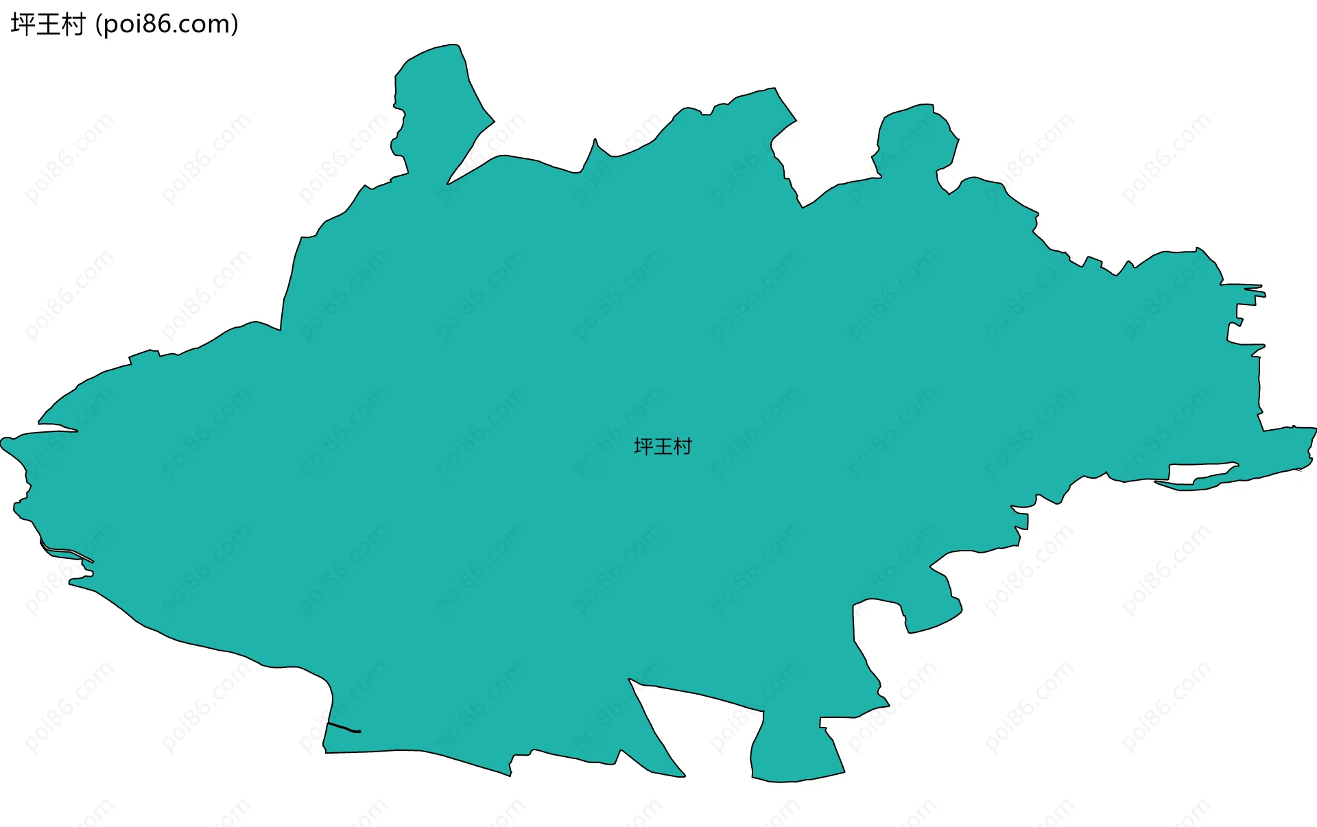 坪王村边界地图