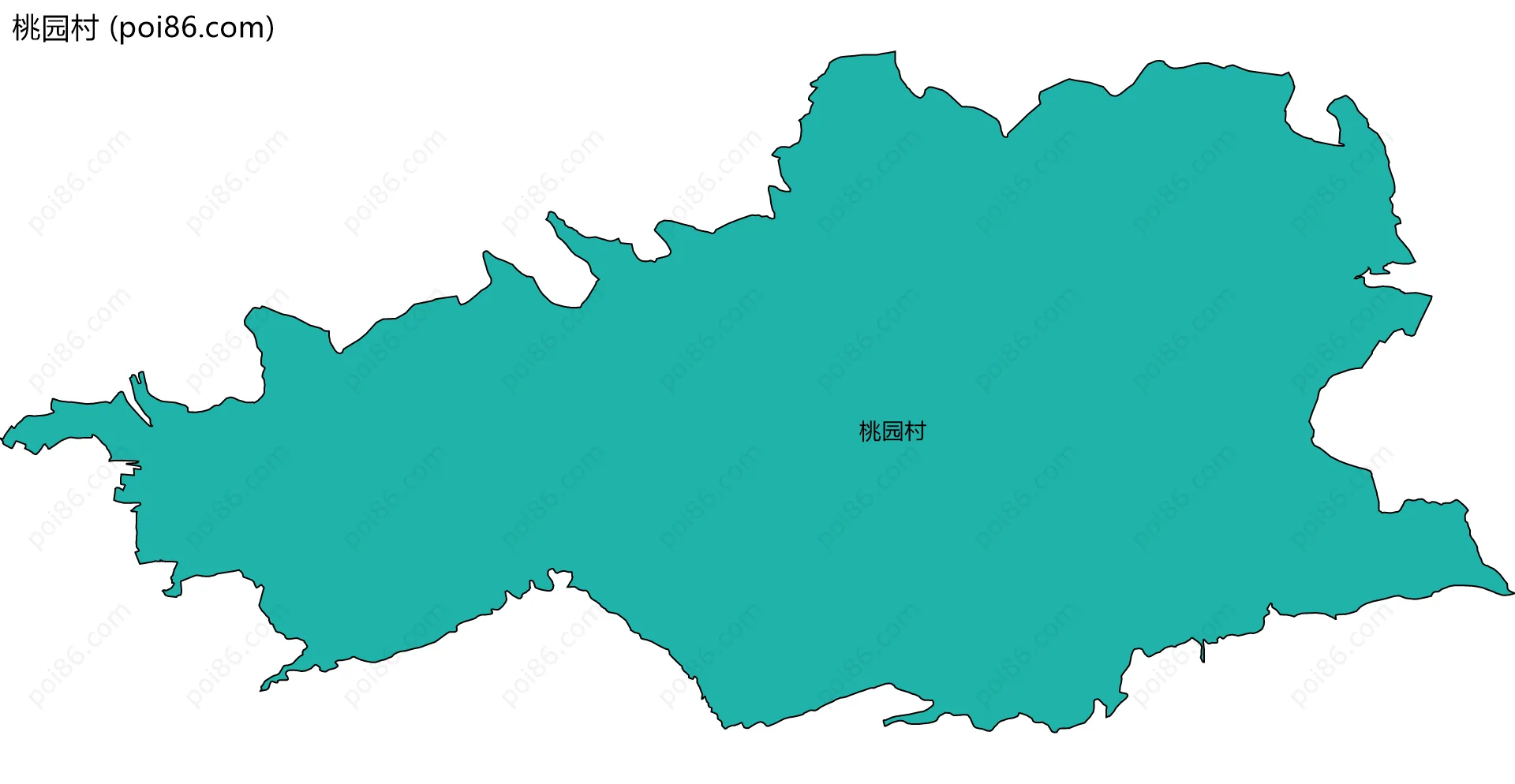 桃园村边界地图