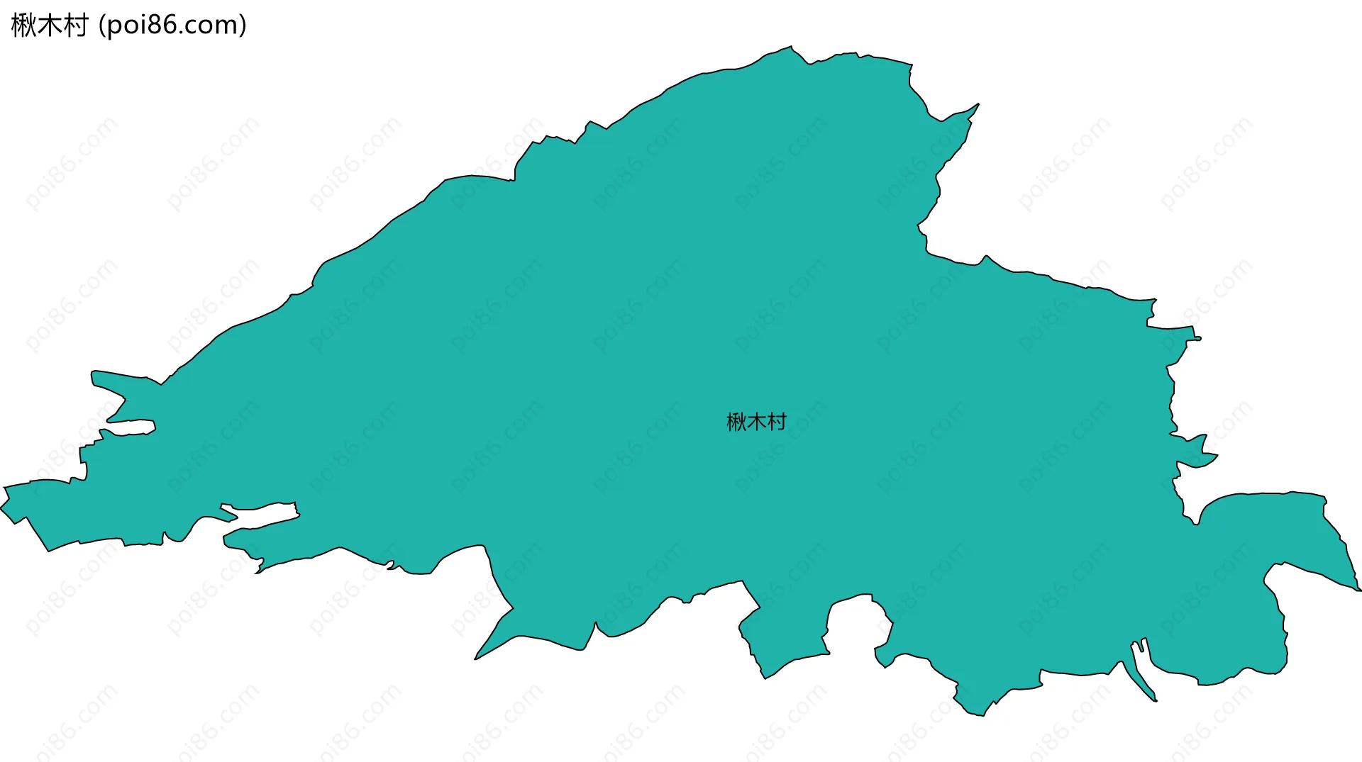 楸木村边界地图