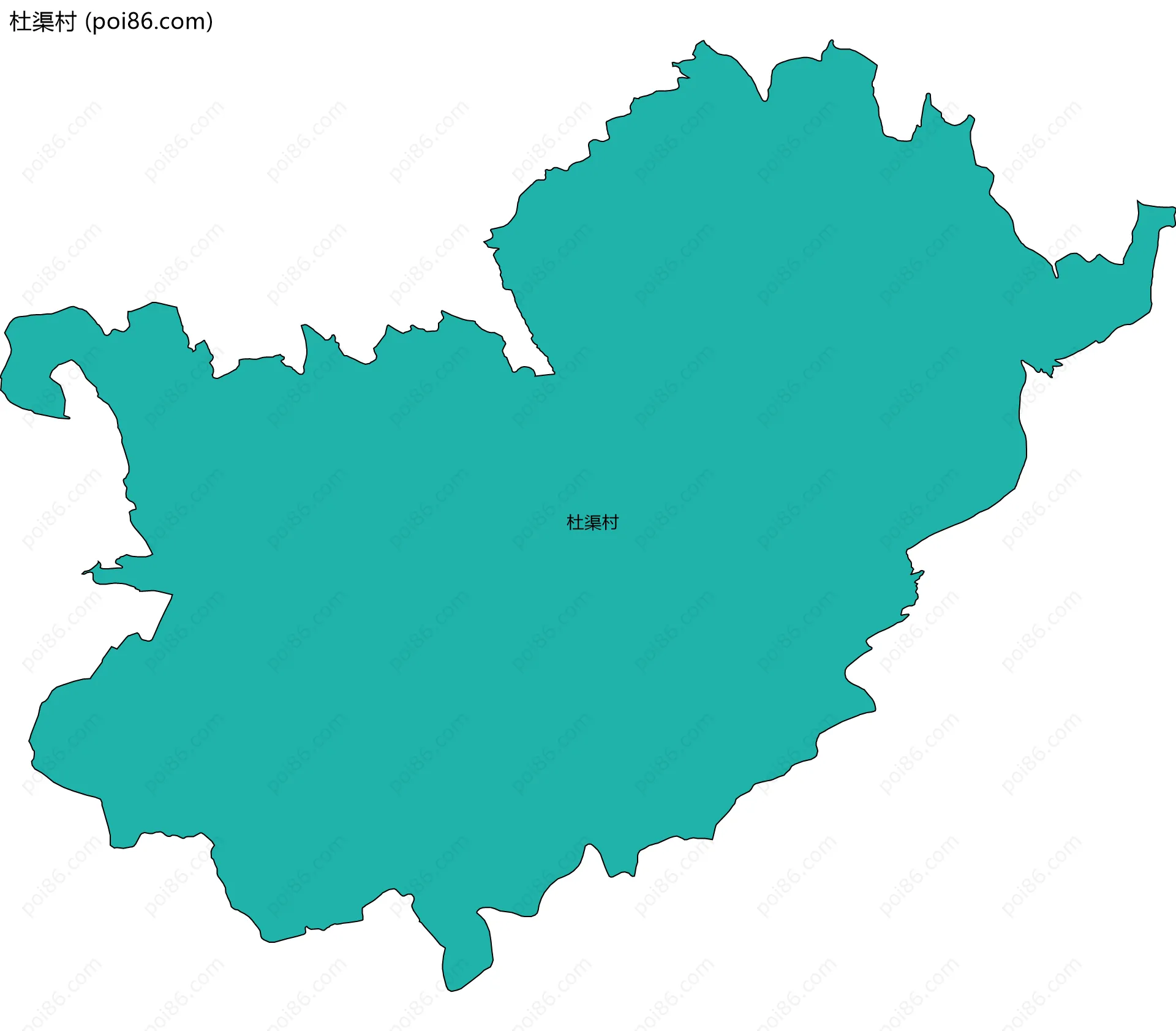 杜渠村边界地图