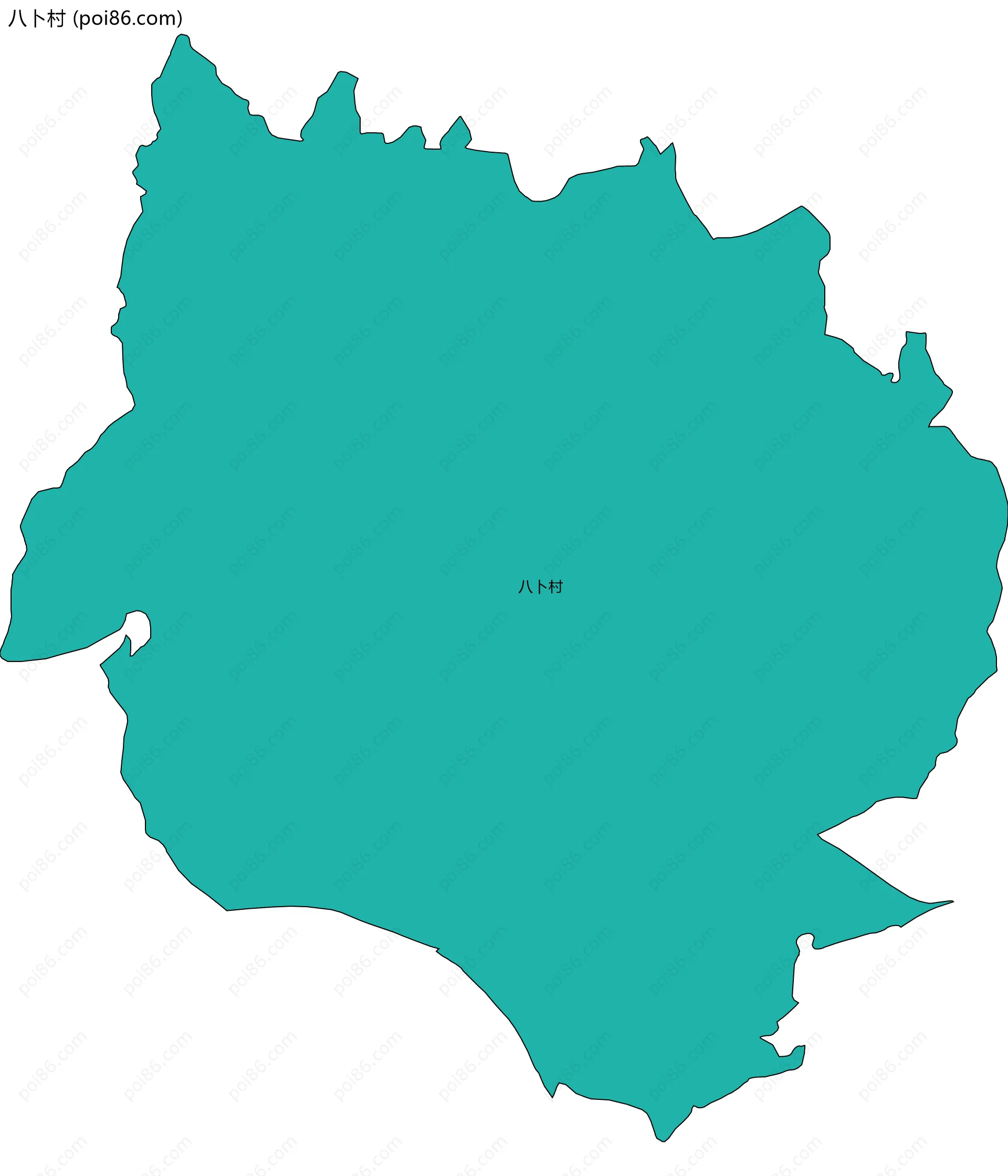 八卜村边界地图