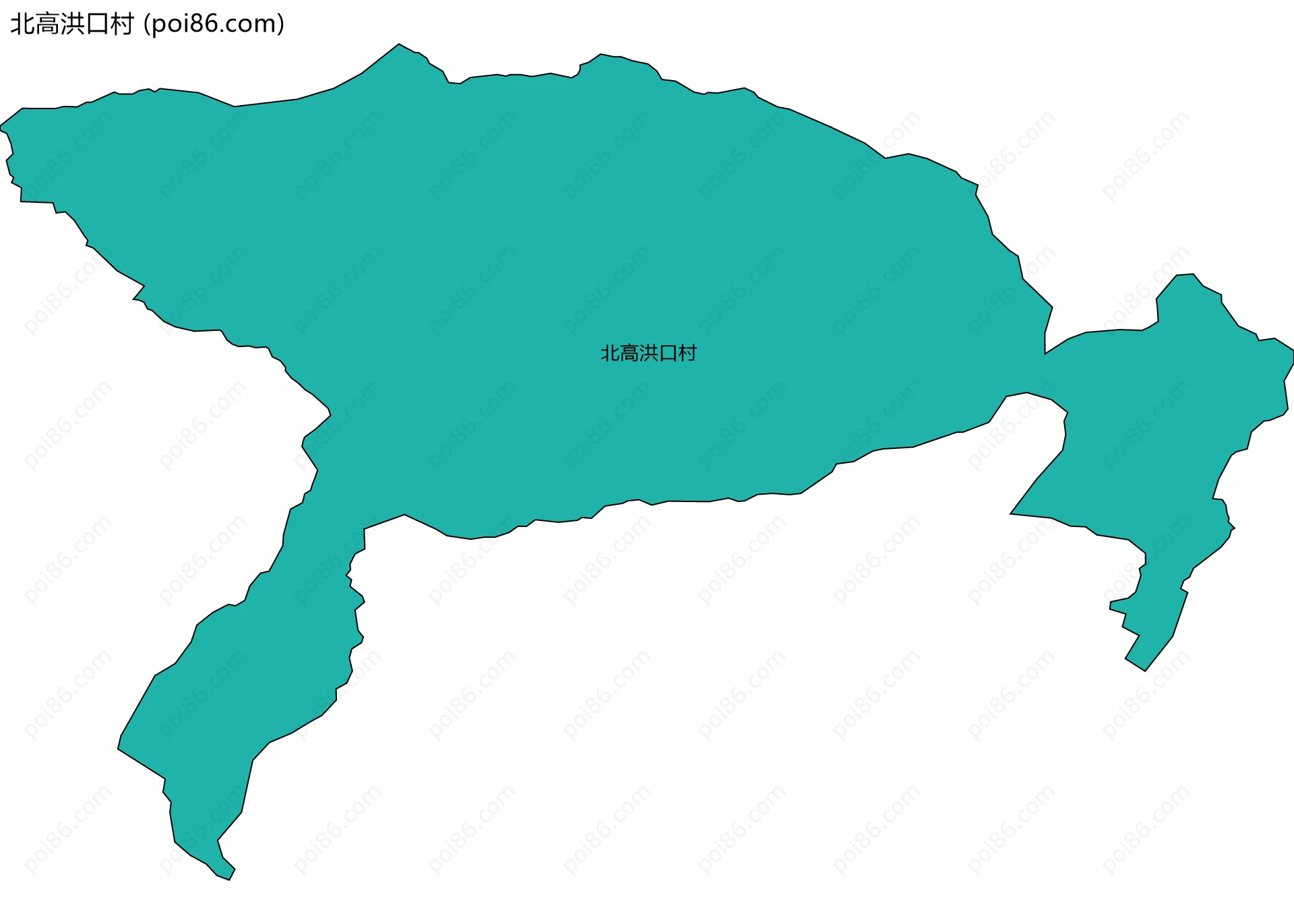 北高洪口村边界地图