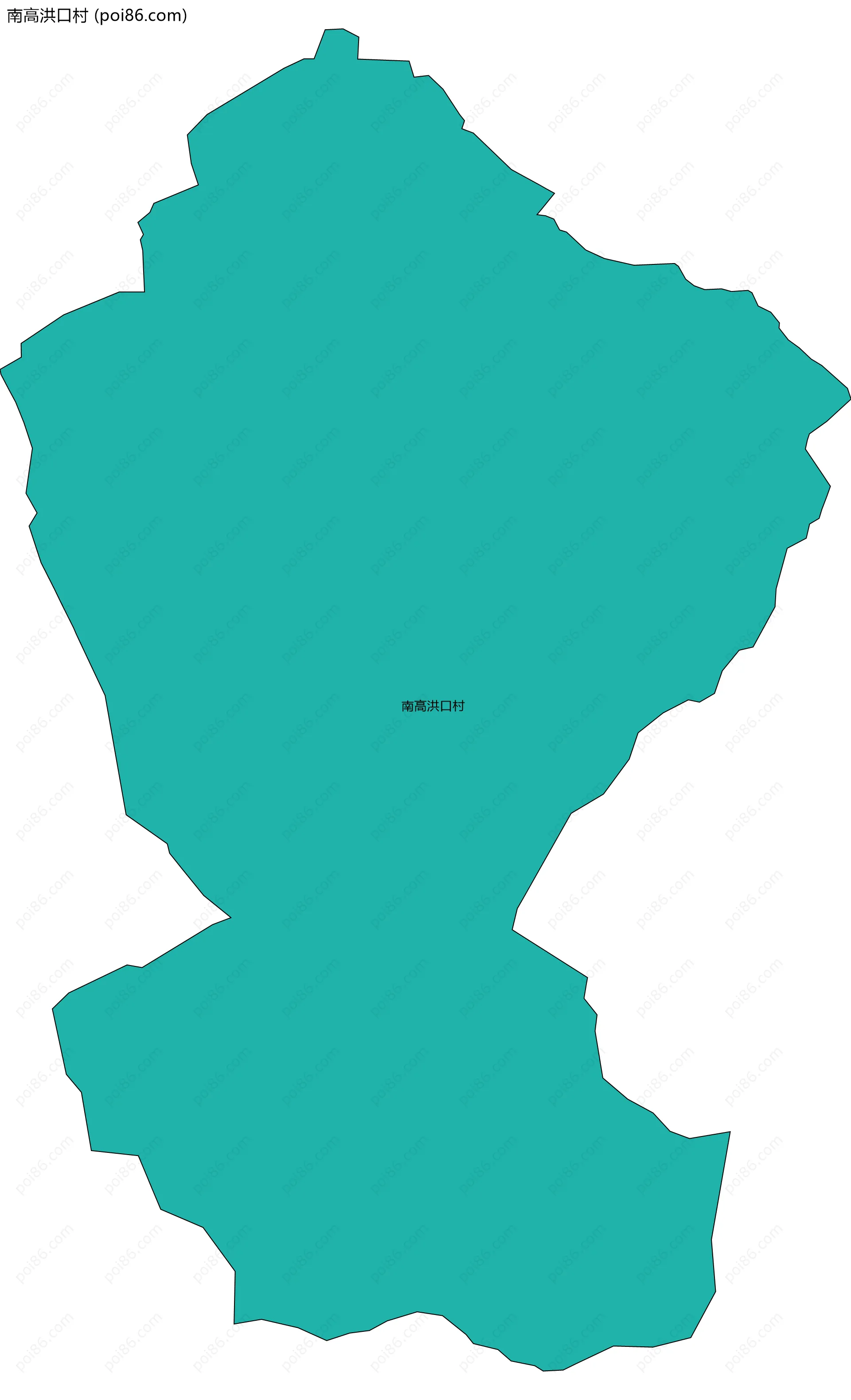 南高洪口村边界地图