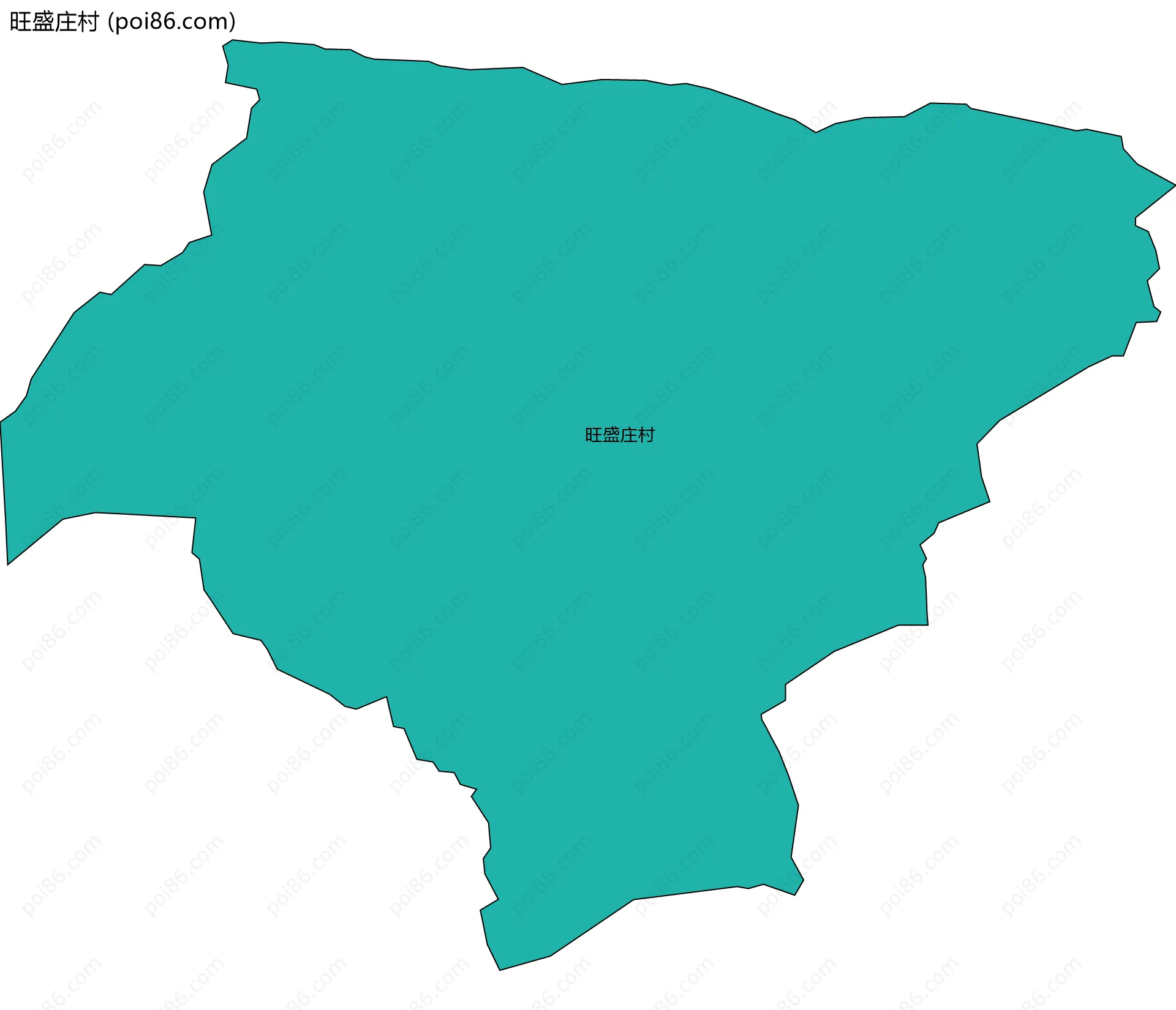 旺盛庄村边界地图