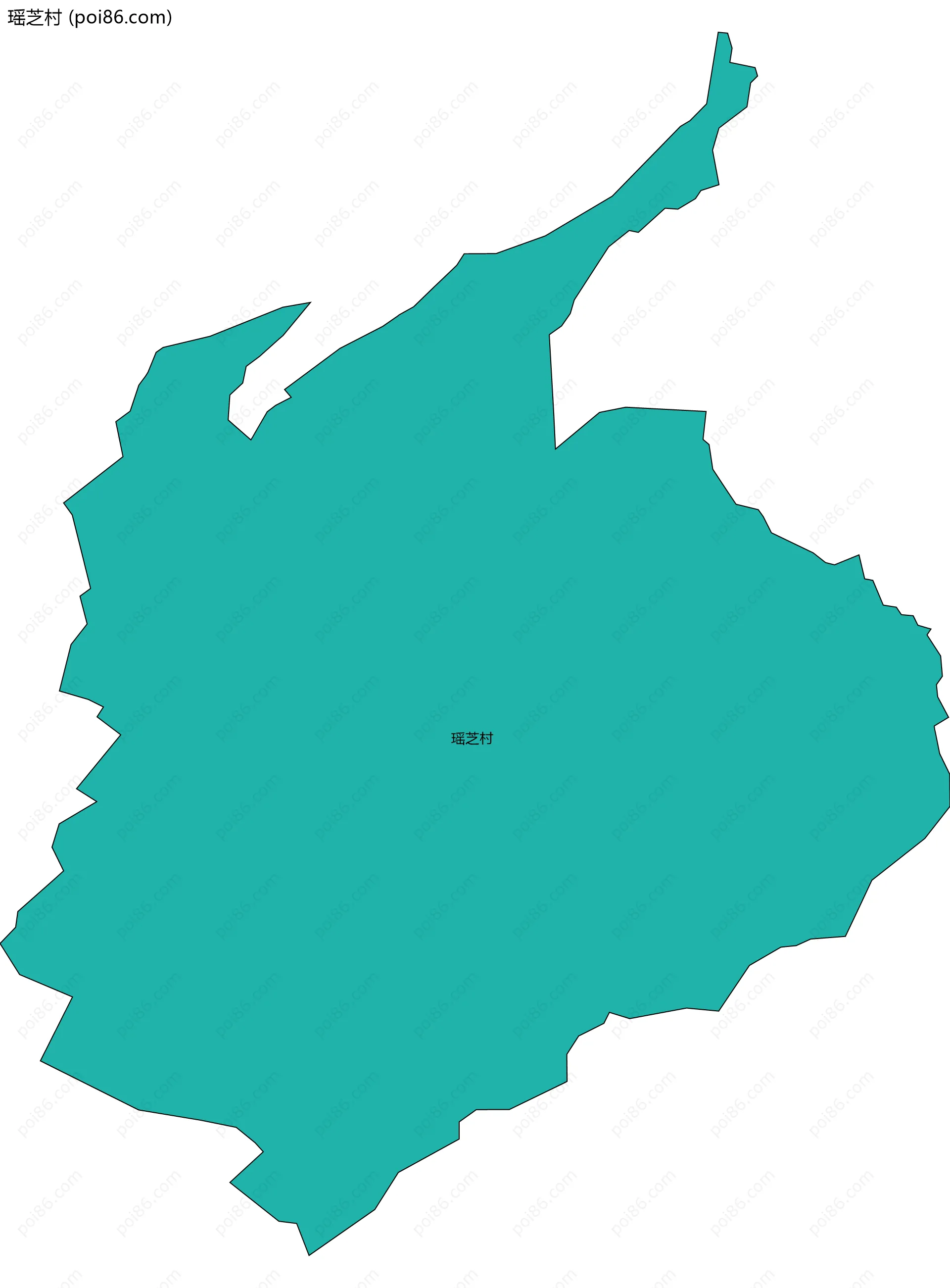 瑶芝村边界地图